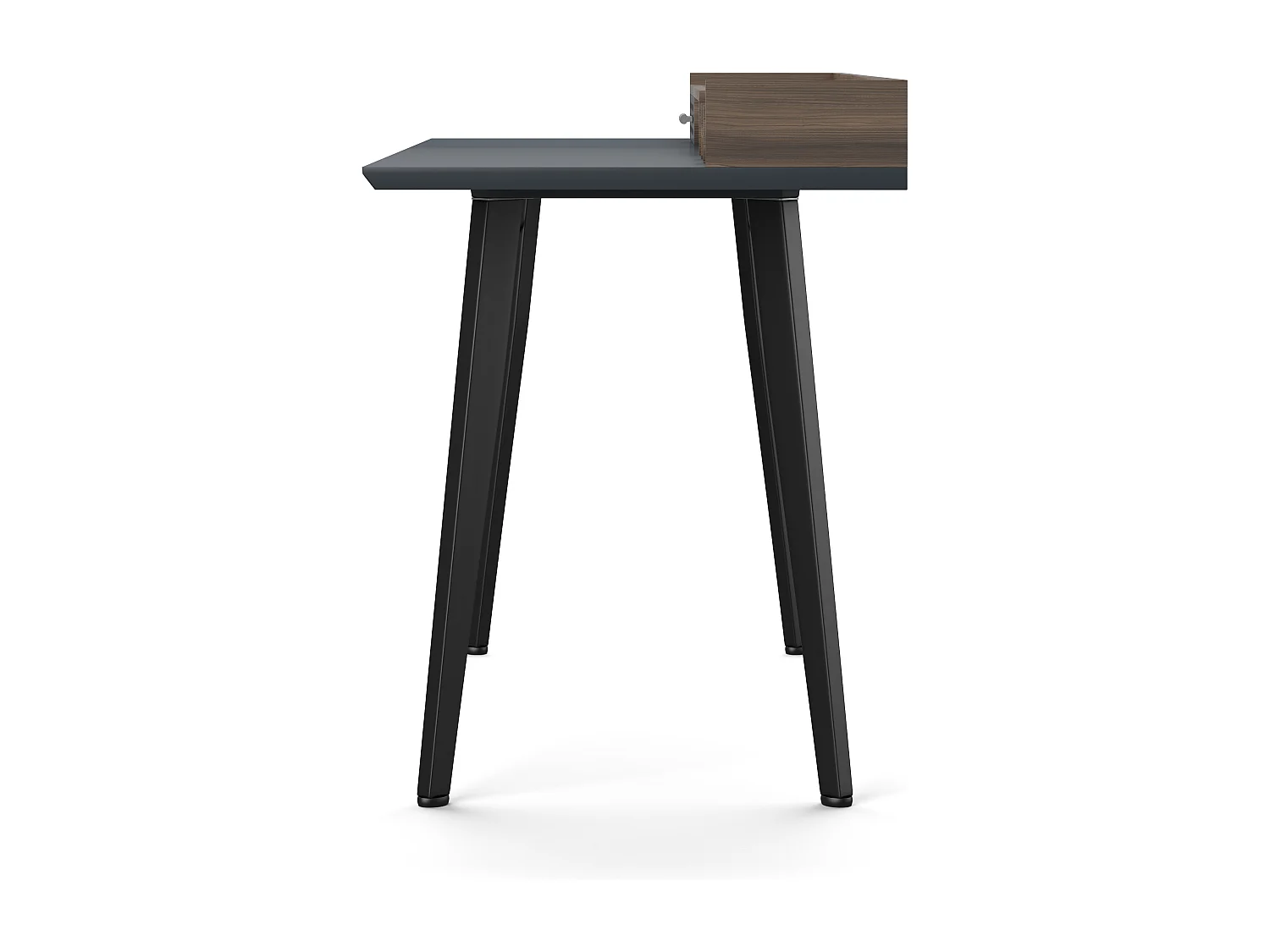 Memphis | Scrivania con 1 cassetto in effetto legno grigio