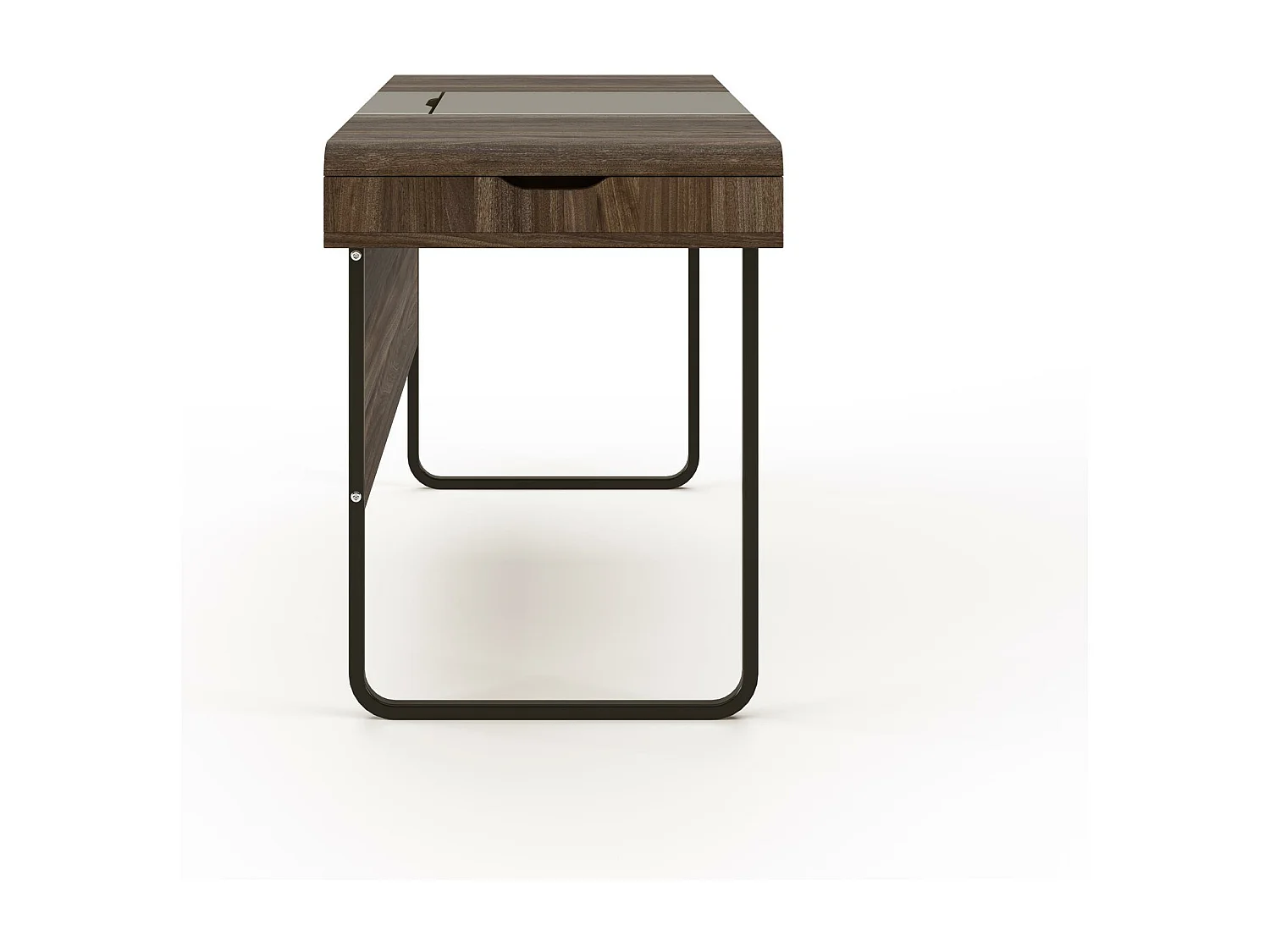 Dorset | Bureau avec rangement en aspect noyer