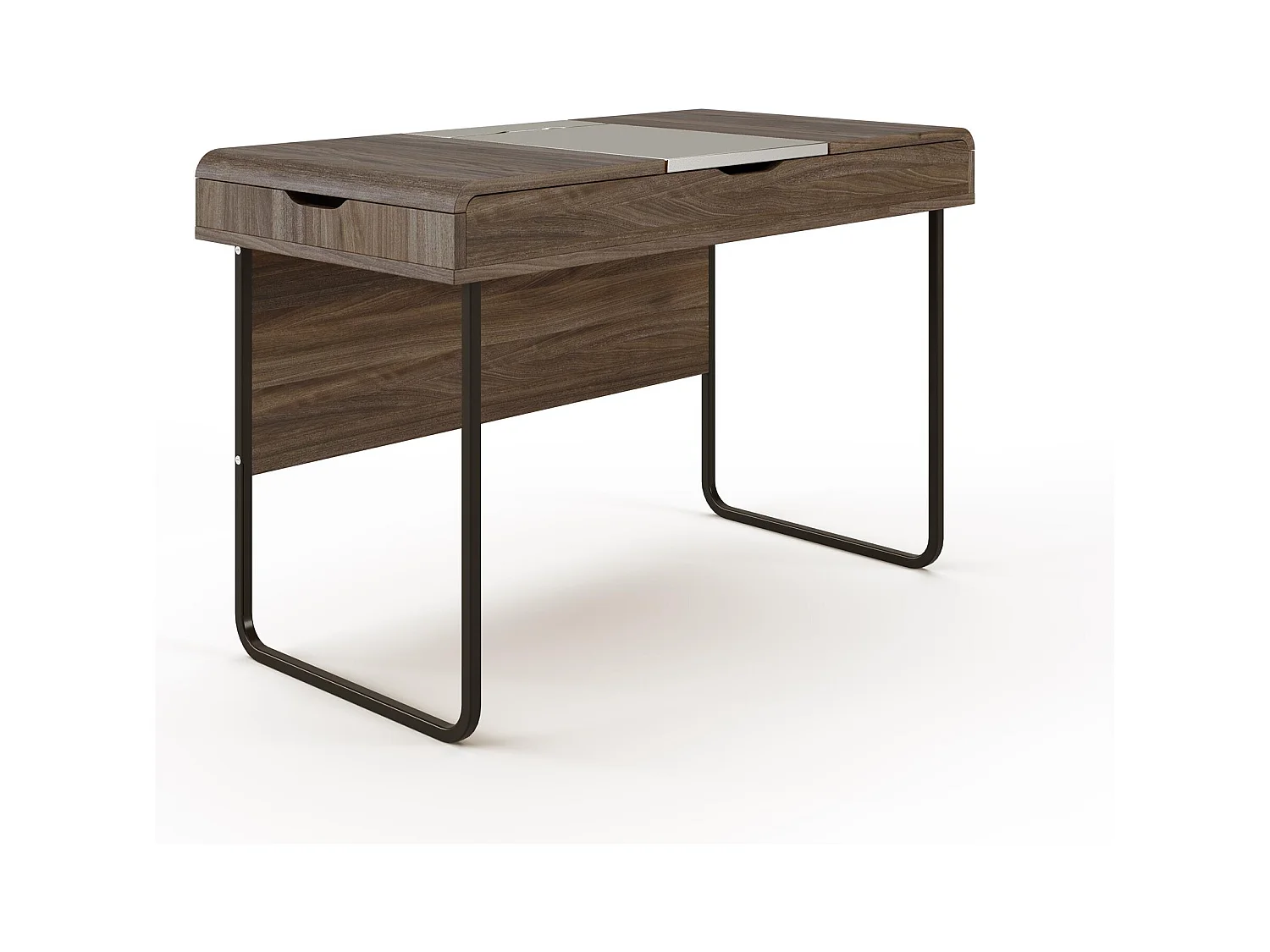 Dorset | Bureau avec rangement en aspect noyer