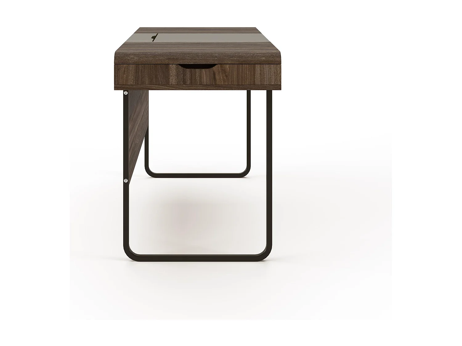 Dorset | Bureau avec rangement en aspect noyer