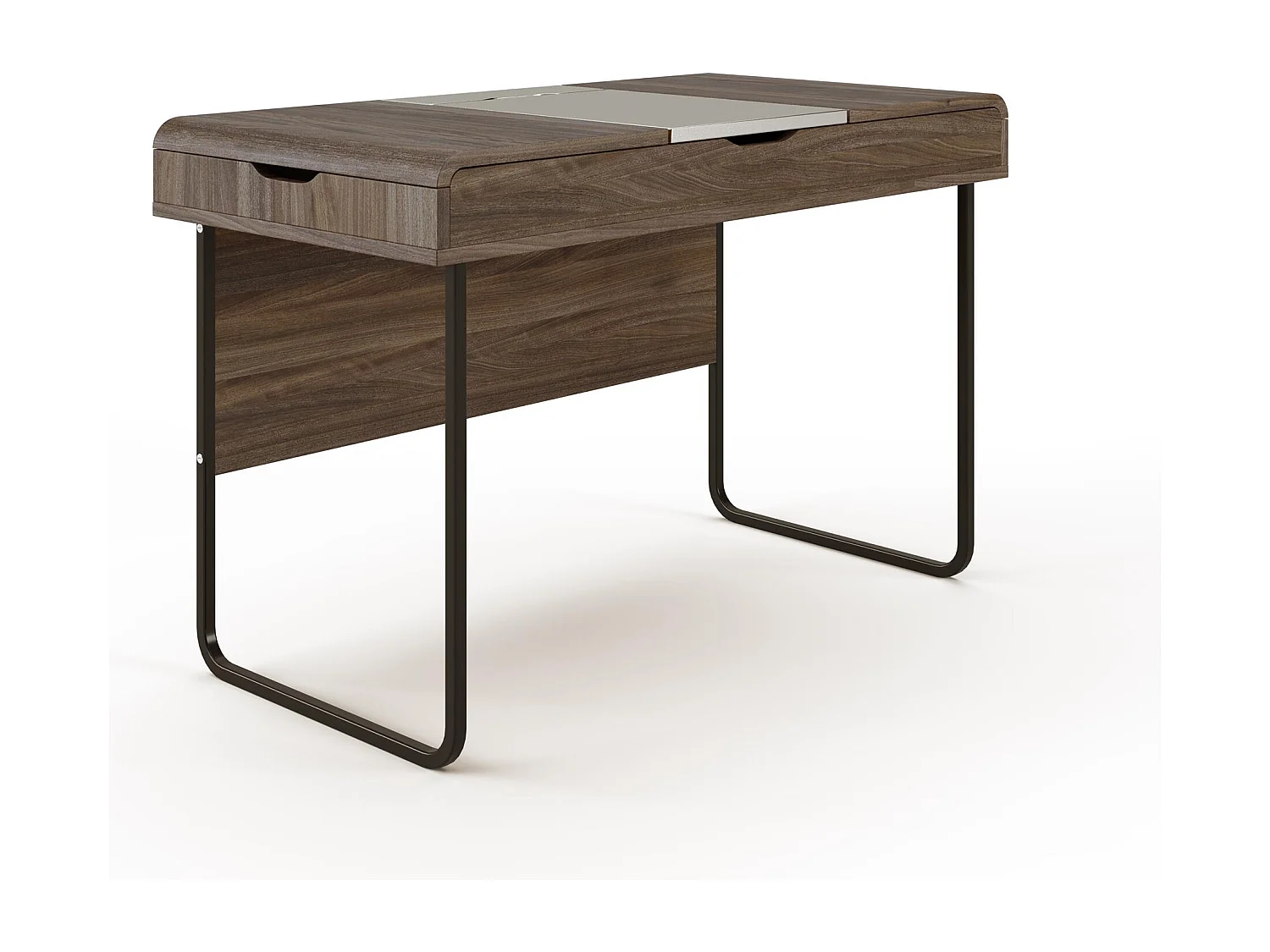 Dorset | Bureau avec rangement en aspect noyer