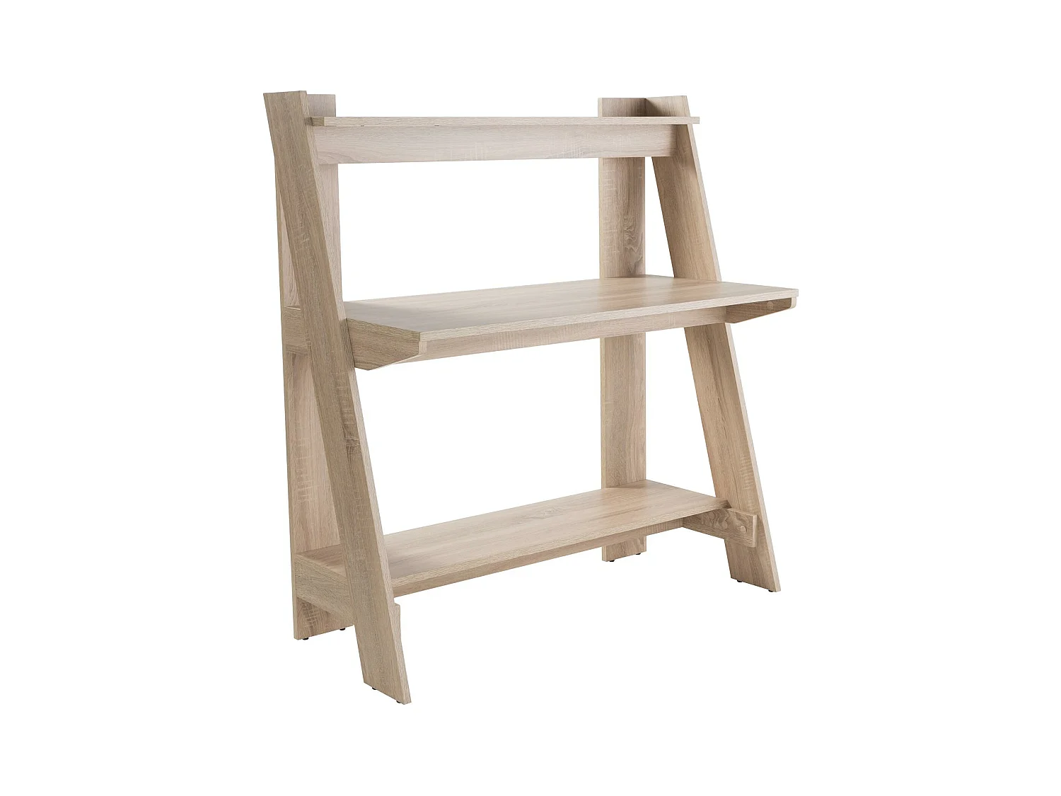 Arizona | Bureau avec 1 étagère en aspect chêne