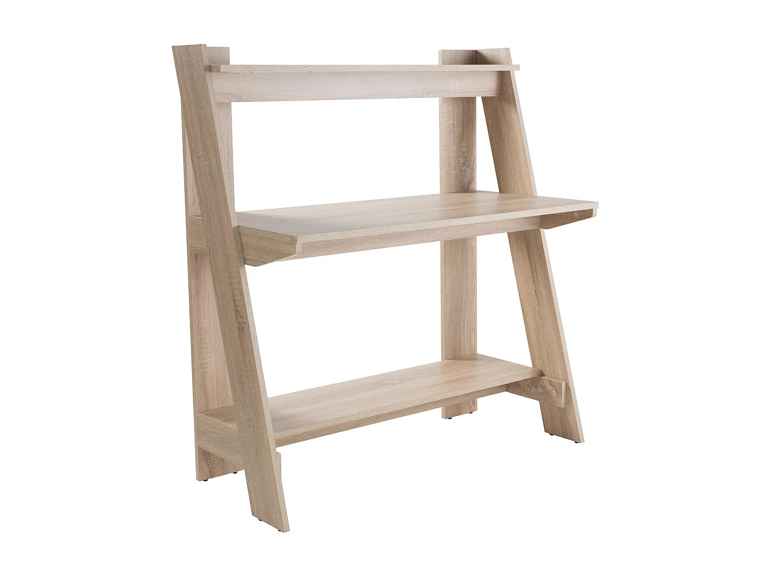 Arizona | Bureau avec 1 étagère en aspect chêne