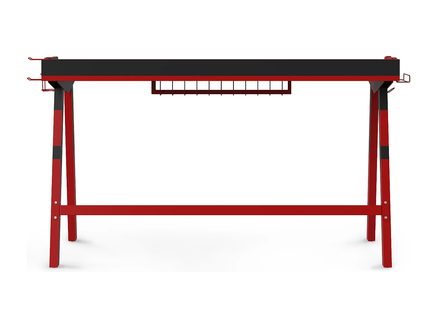 Fuego | Computerbureau met metalen frame zwart / rood