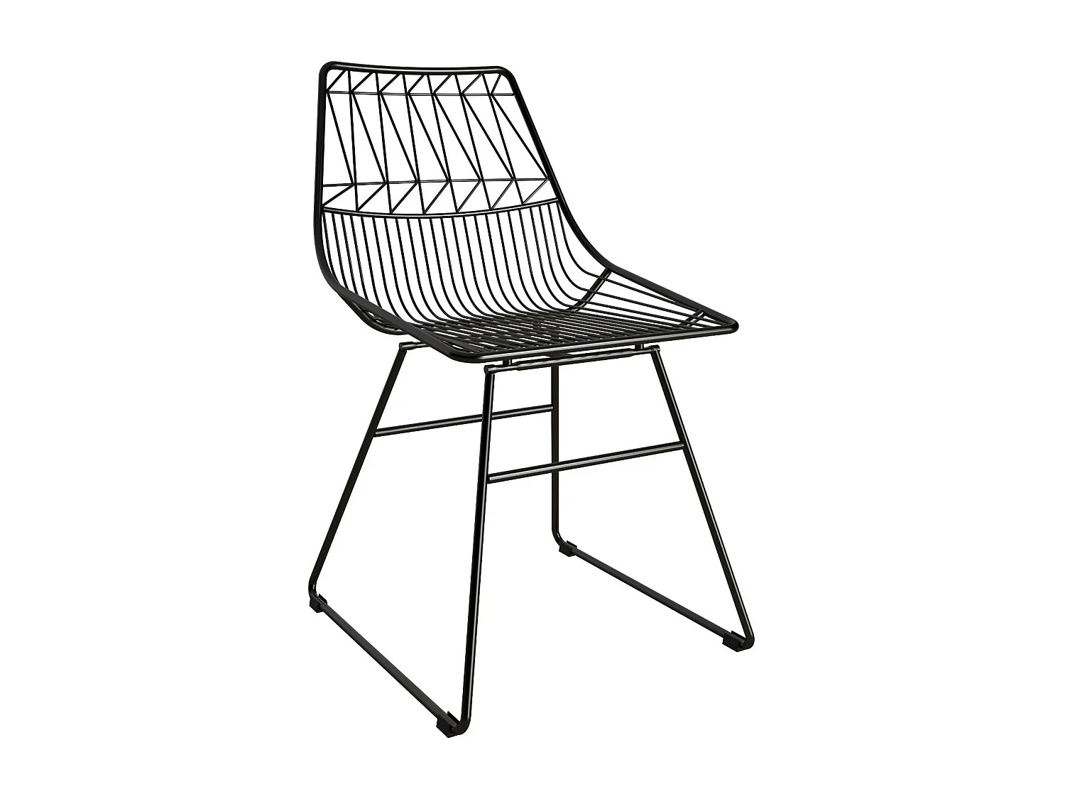 Astrid | Chaise de salle à manger en métal noir