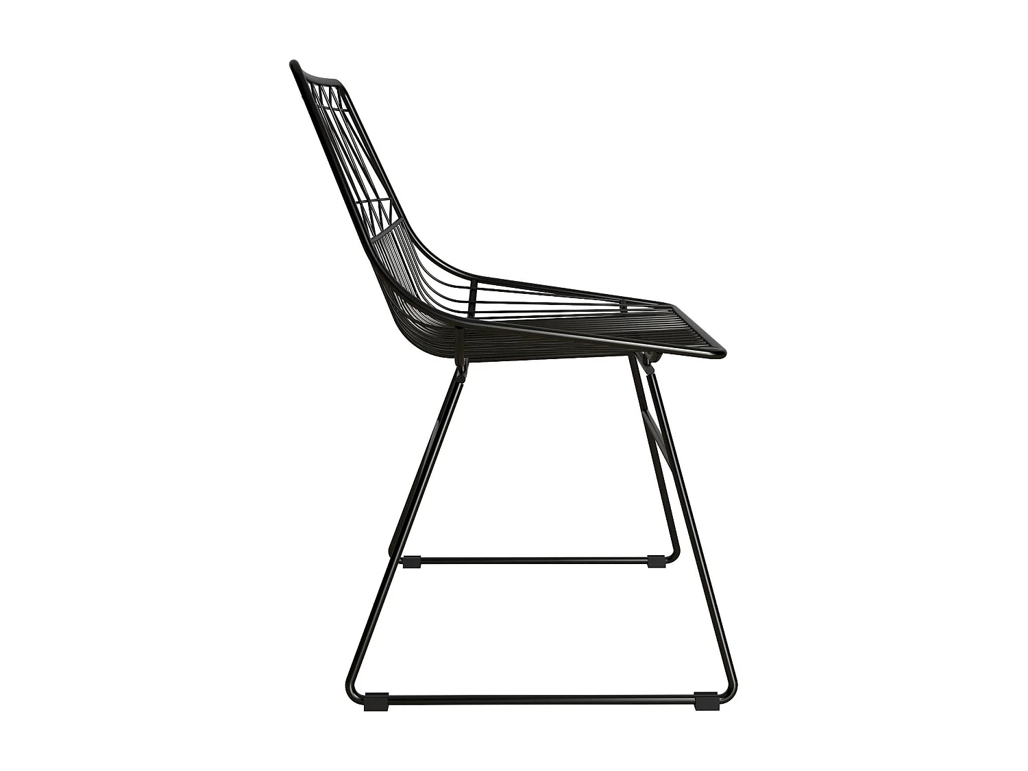 Astrid | Chaise de salle à manger en métal noir