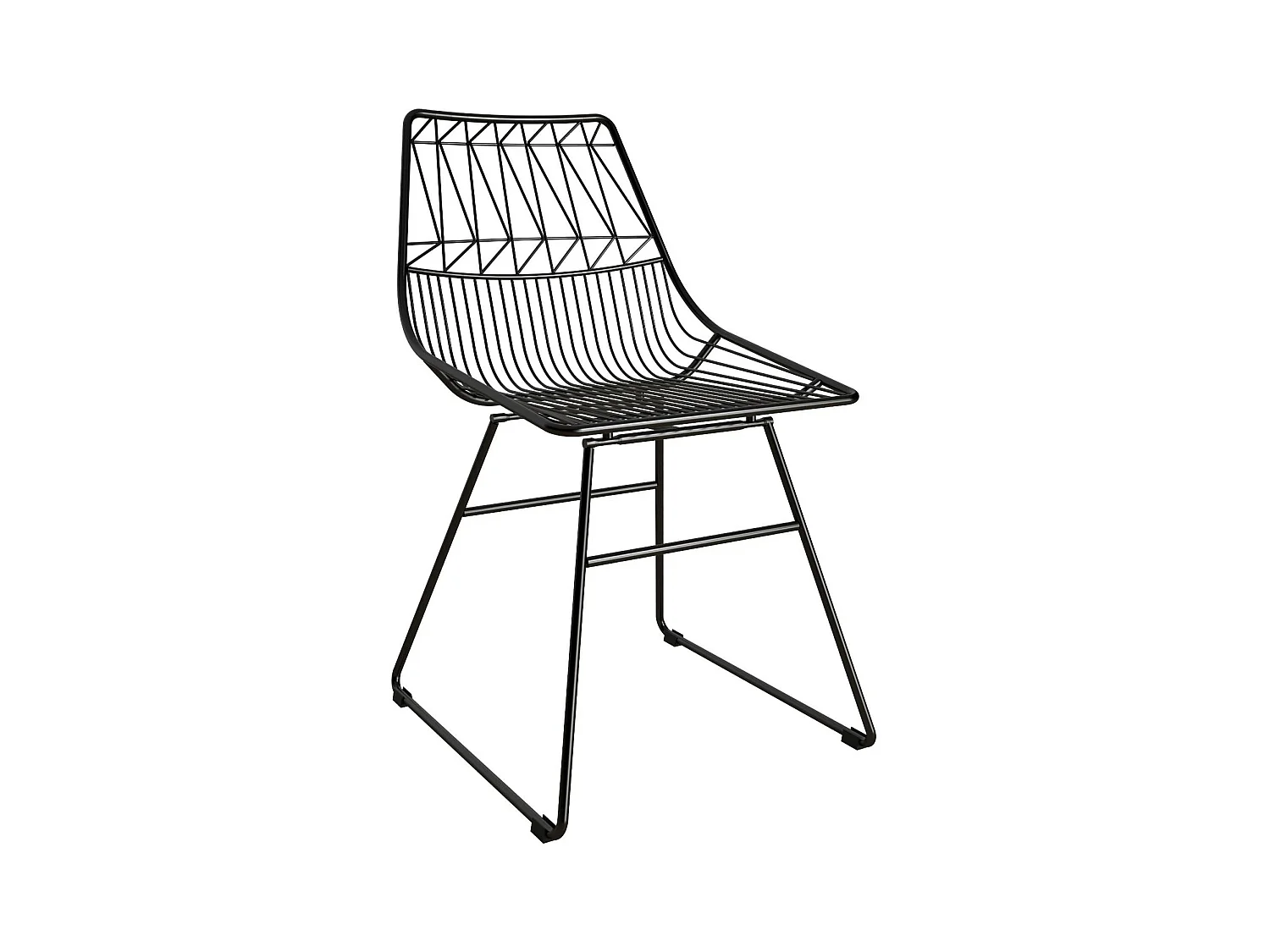 Astrid | Chaise de salle à manger en métal noir