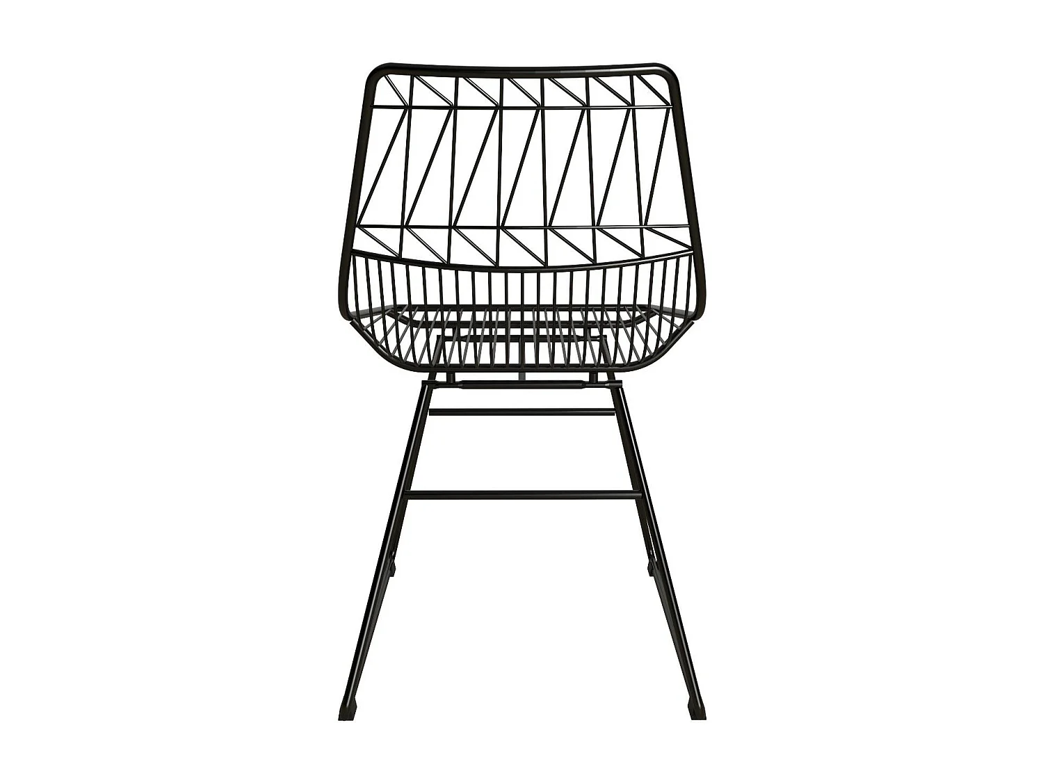 Astrid | Chaise de salle à manger en métal noir