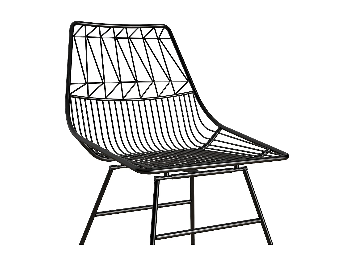 Astrid | Chaise de salle à manger en métal noir