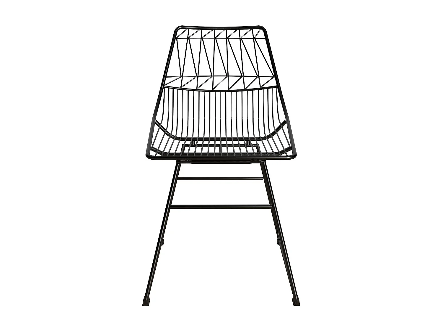 Astrid | Chaise de salle à manger en métal noir