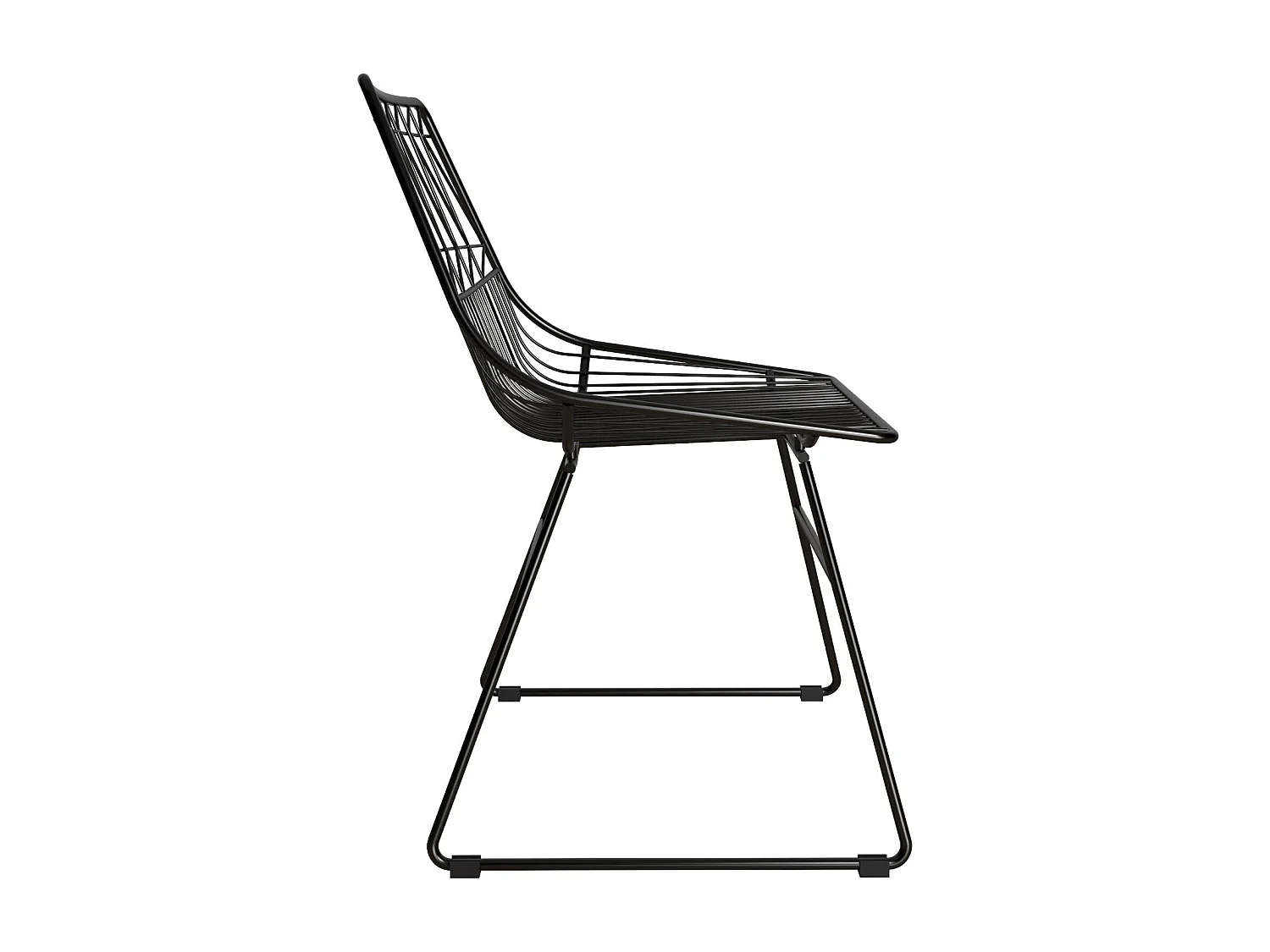 Astrid | Chaise de salle à manger en métal noir