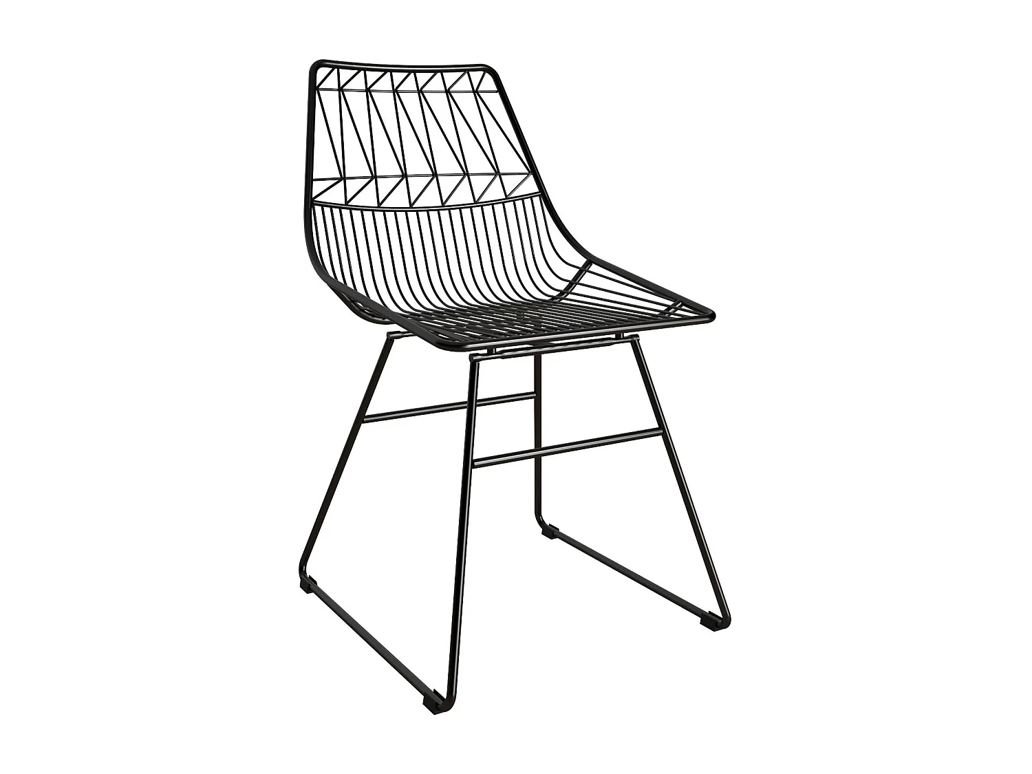 Astrid | Chaise de salle à manger en métal noir