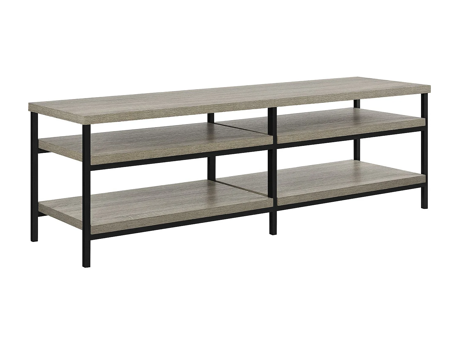 Elmwood | Mobile TV con 4 ripiani in effetto rovere