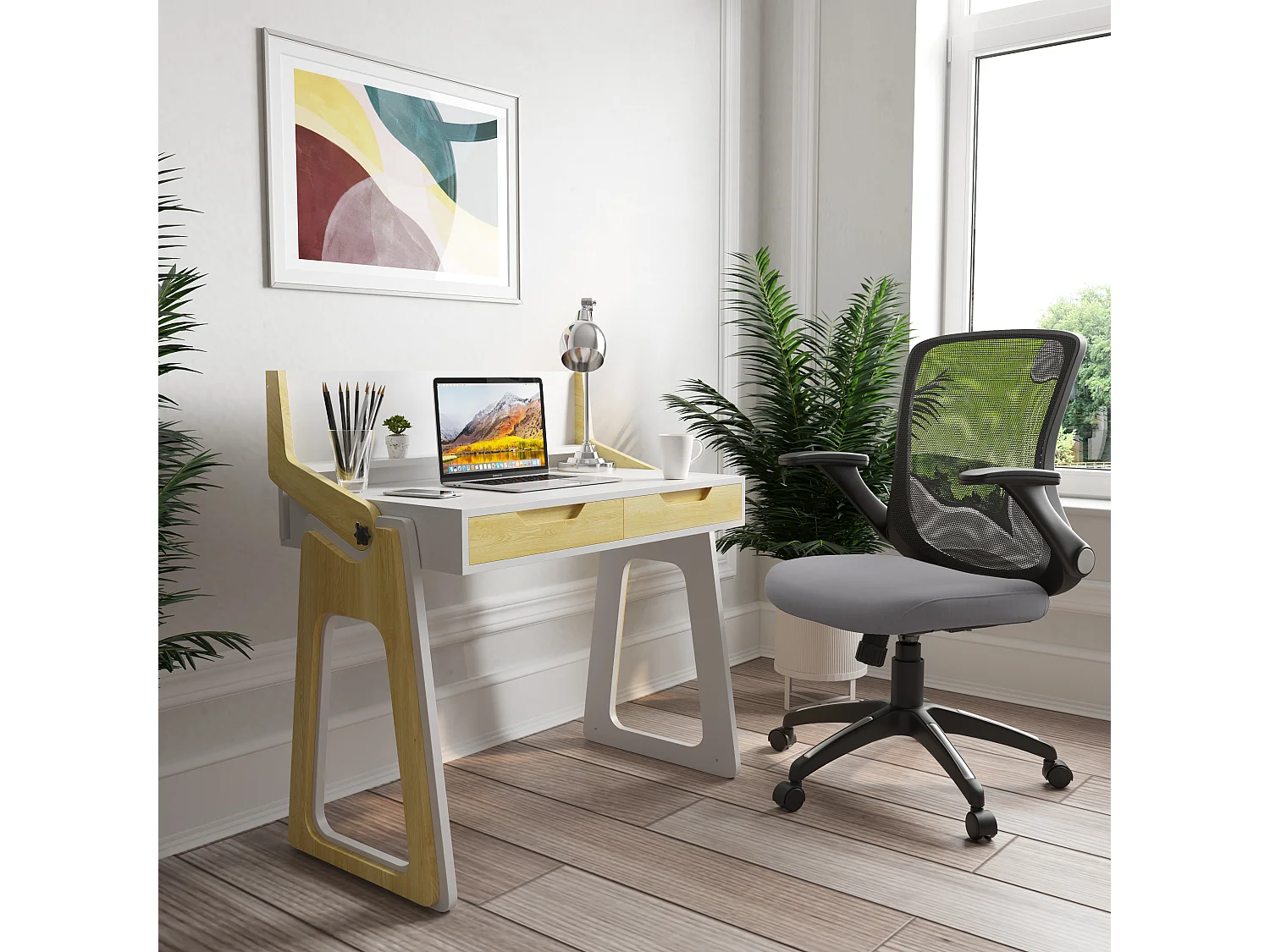 Toronto | Bureaustoel in stof grijs