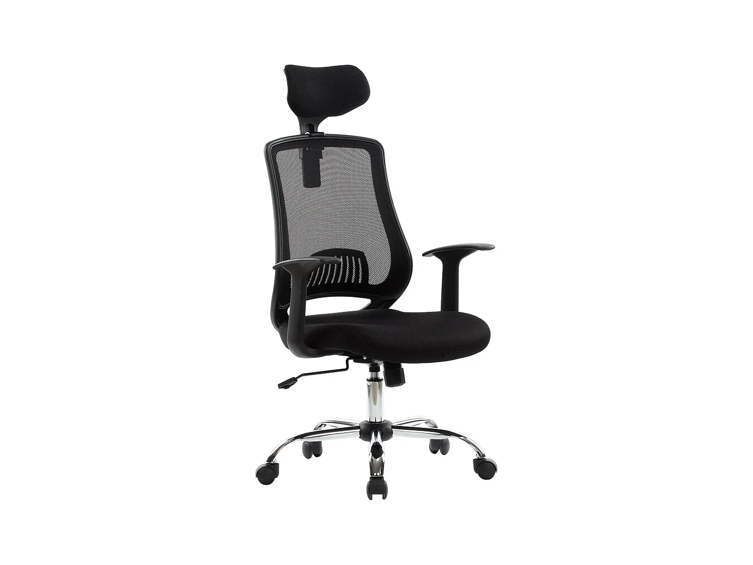 Florida | Chaise de bureau avec dossier en maille en noir