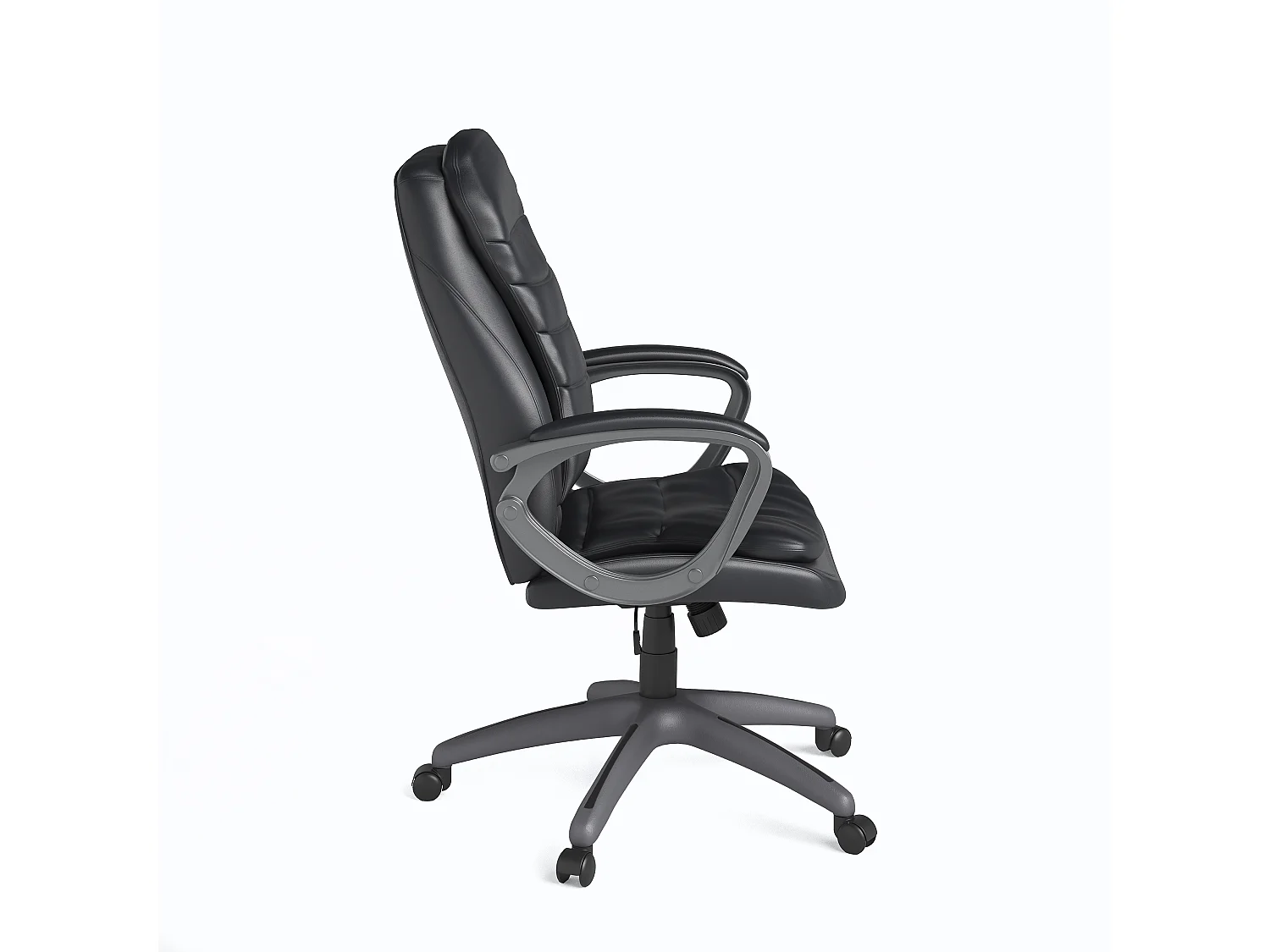 Mayfield | Chaise de bureau en similicuir noir