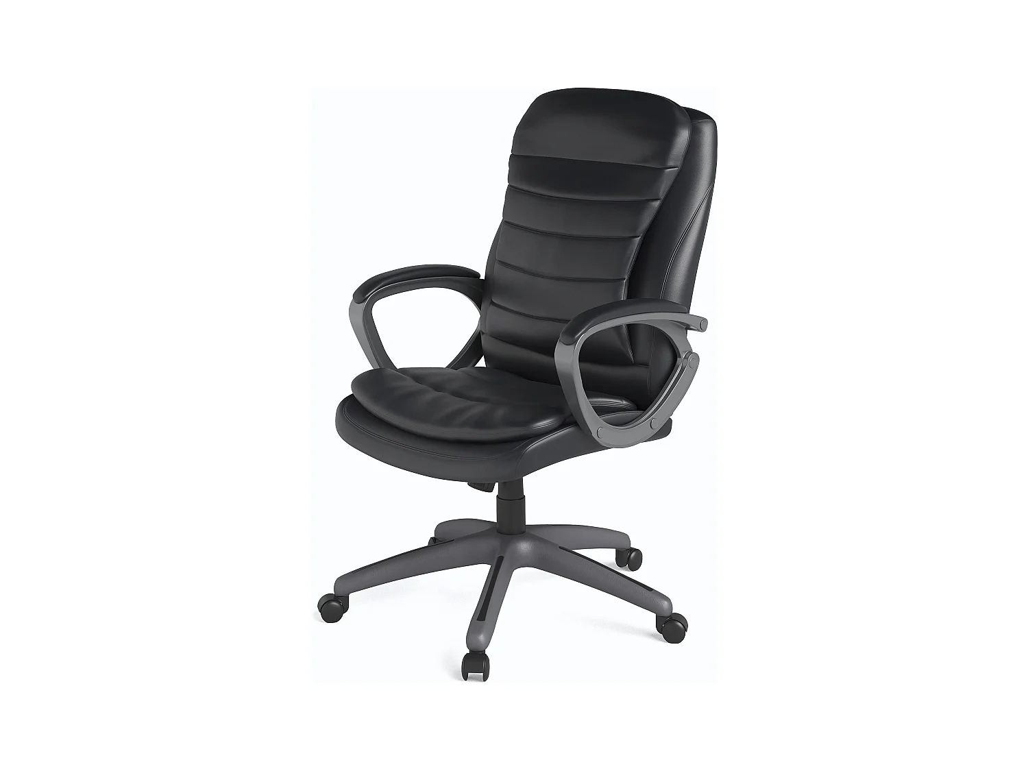 Mayfield | Chaise de bureau en similicuir noir