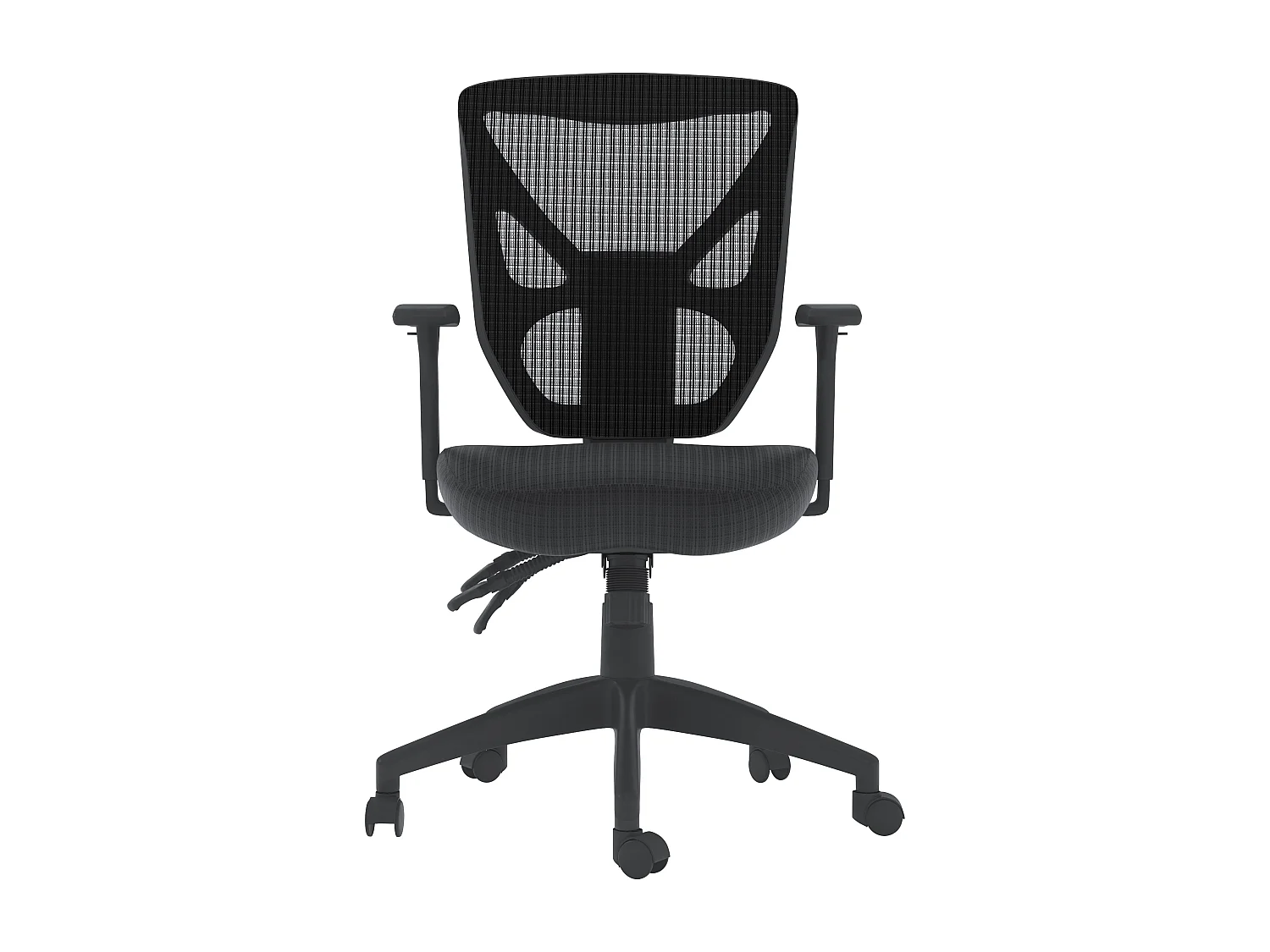 Hudson | Chaise de bureau en tissu noir