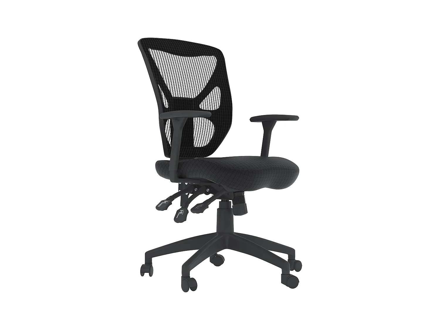 Hudson | Chaise de bureau en tissu noir