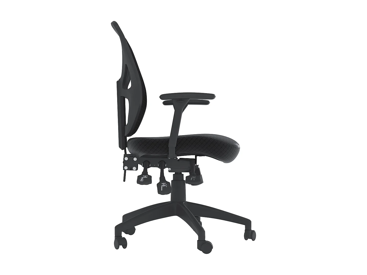 Hudson | Chaise de bureau en tissu noir