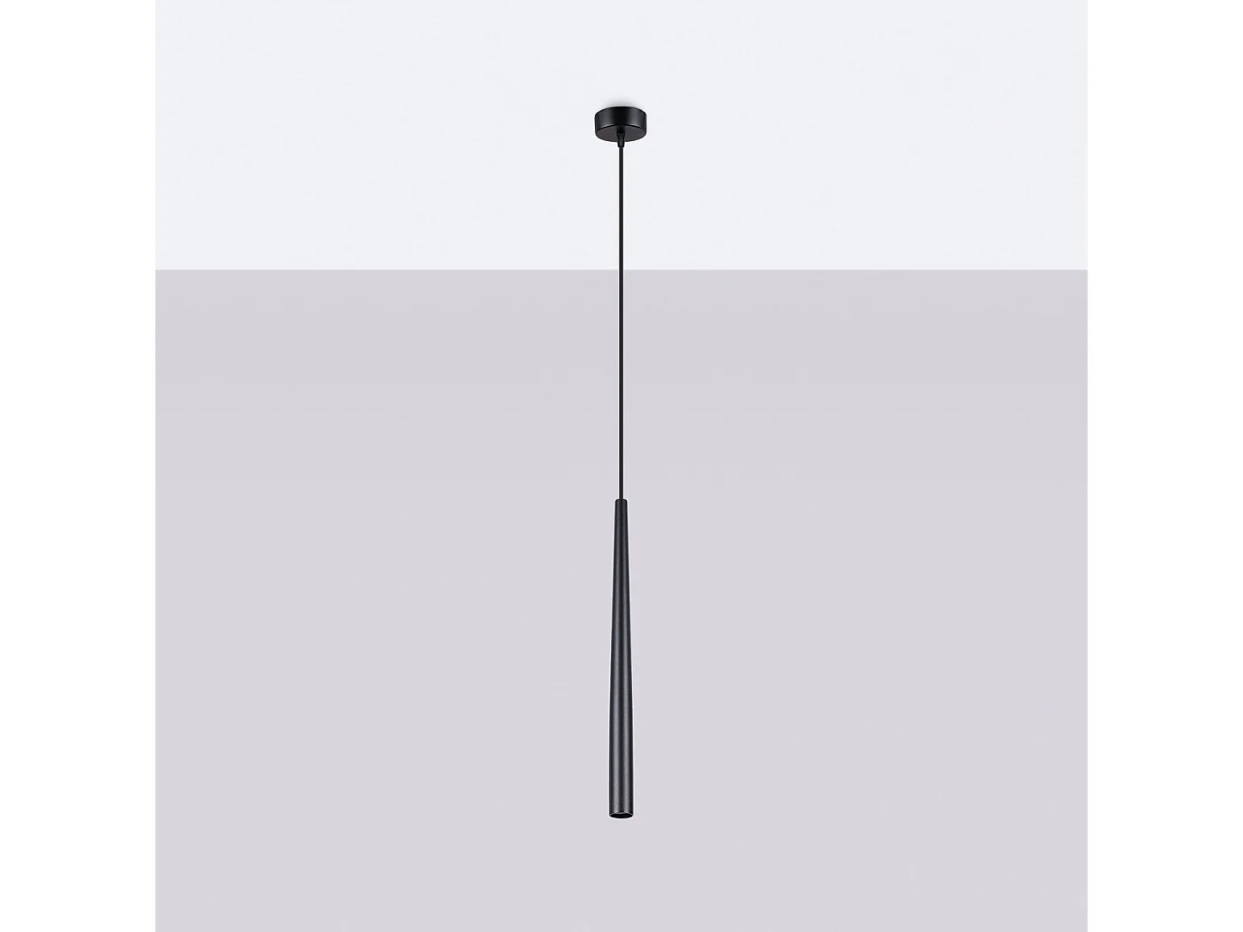 Luminária pendente BLISS moderno, aço - 1 lichtbronnen - L.8 x H.118 cm - preto