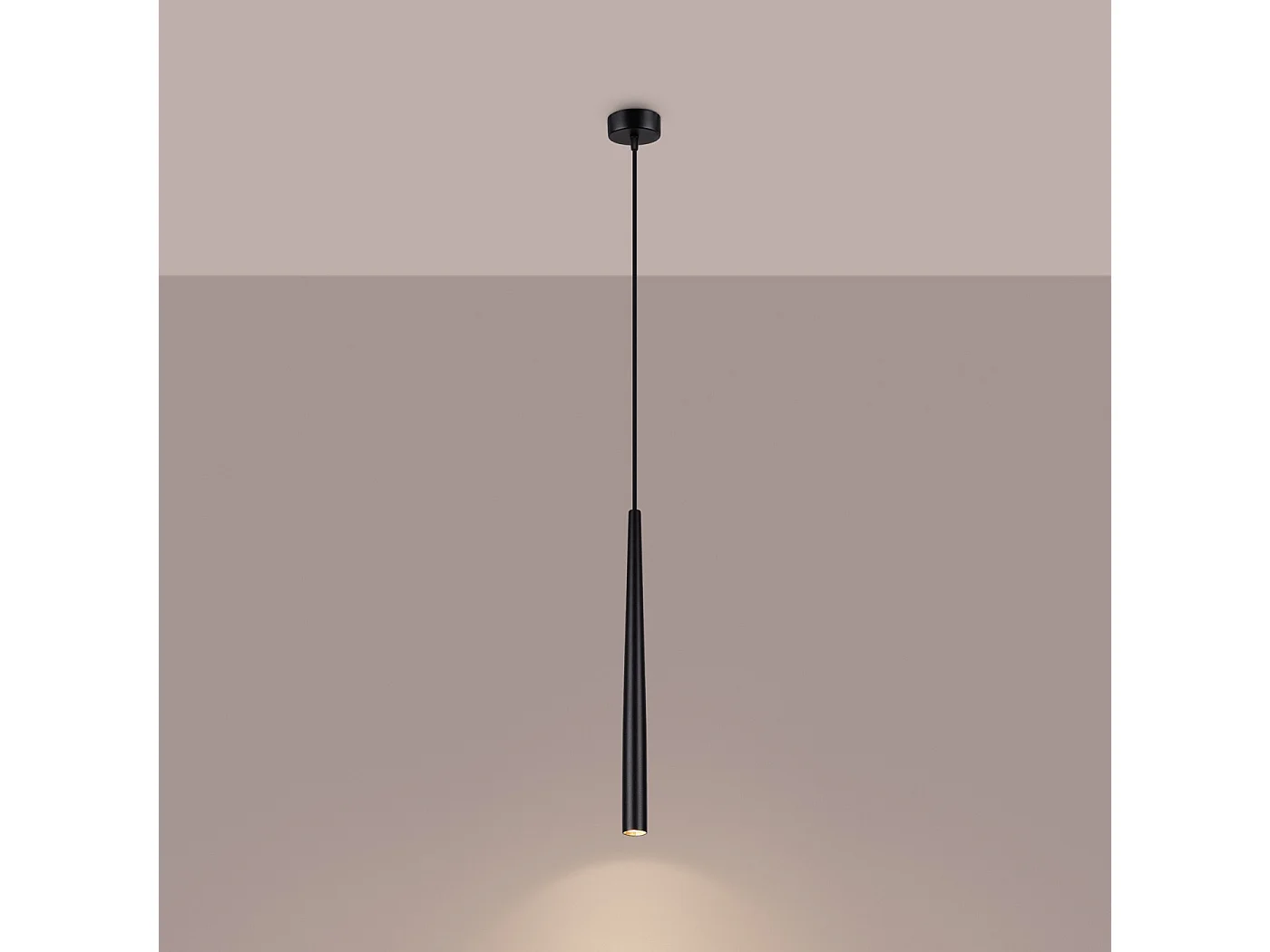 Luminária pendente BLISS moderno, aço - 1 lichtbronnen - L.8 x H.118 cm - preto