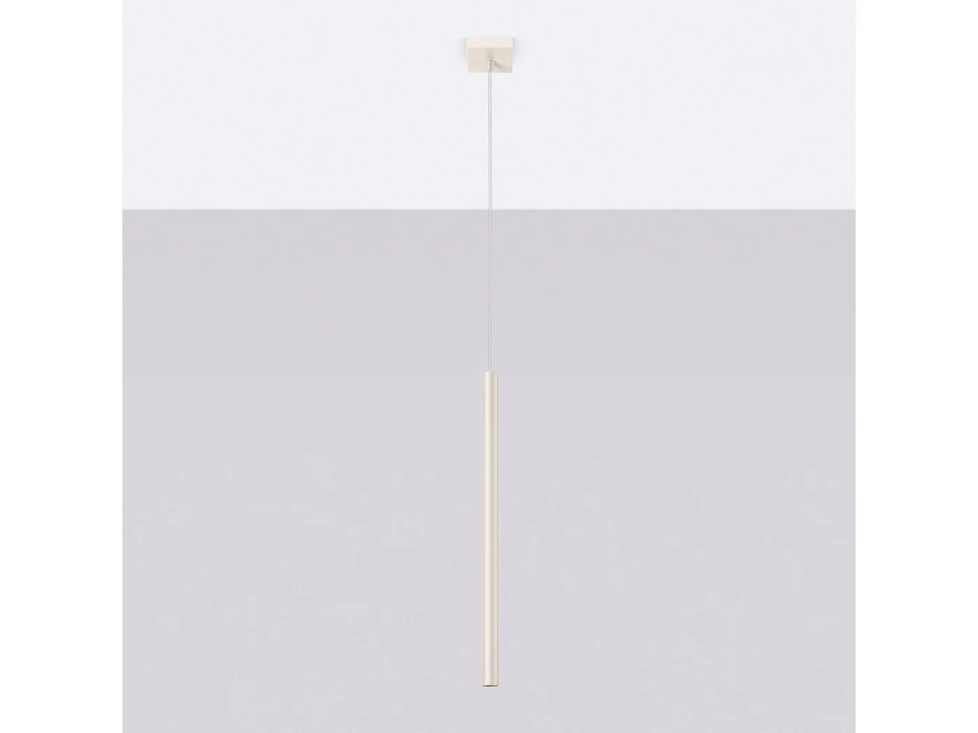 Pendelleuchte PASTELO modern aus  Stahl - 1 lichtquellen - L.8 x H. cm - Beige