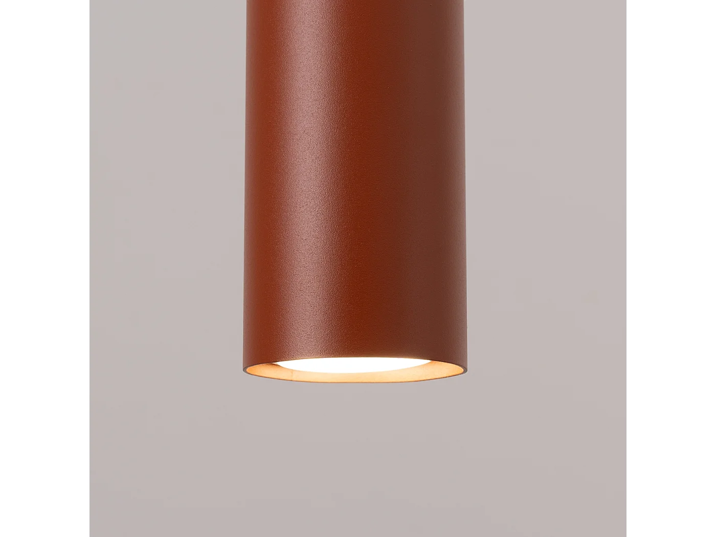 Lampe À Suspension Lagos Grenier En Acier - 2 Sources Lumineuses - L.30 X H.105 Cm - Ocre Rouge