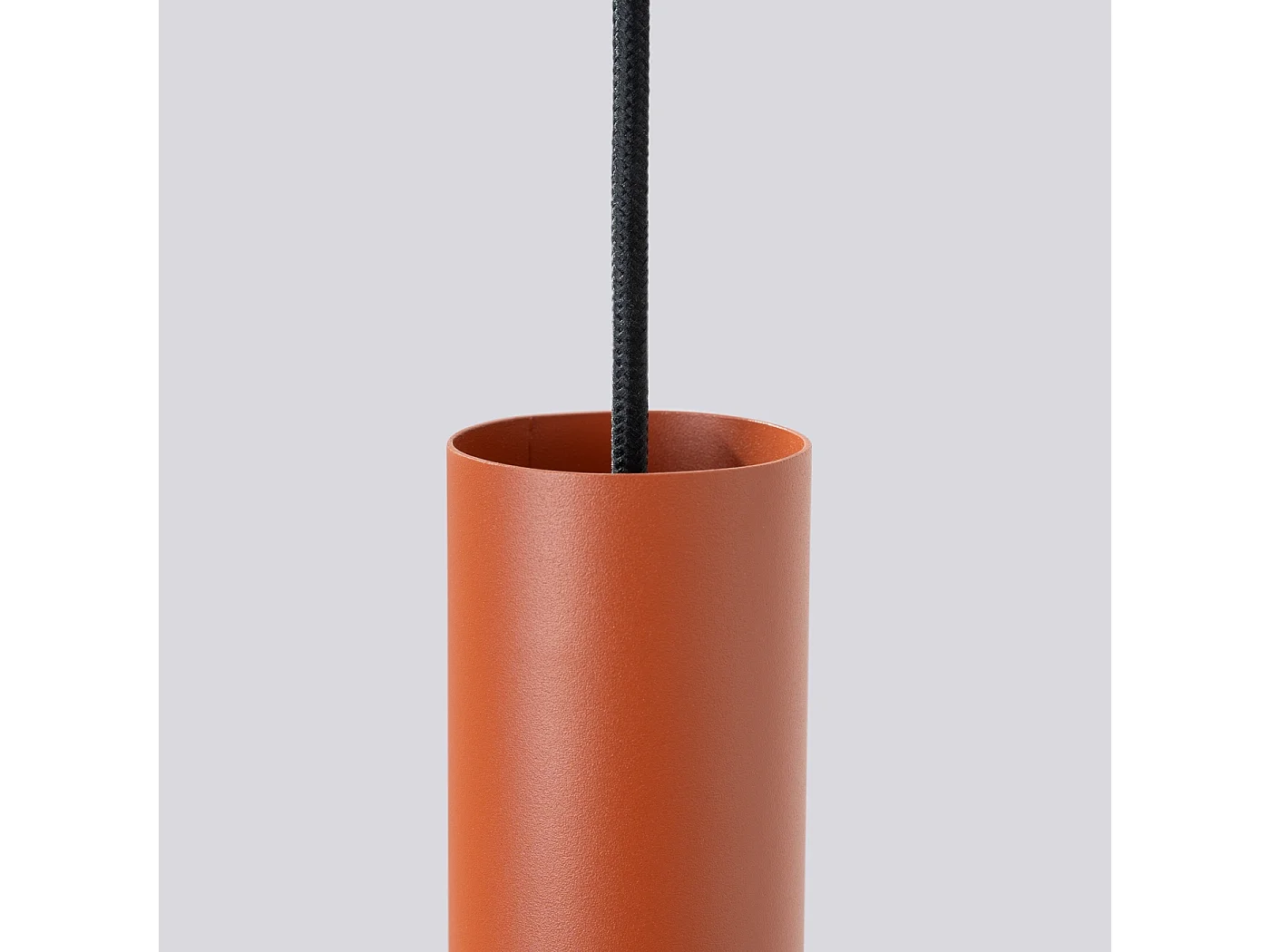Lampe À Suspension Lagos Grenier En Acier - 3 Sources Lumineuses - L.19,5 X H.108 Cm - Ocre Rouge