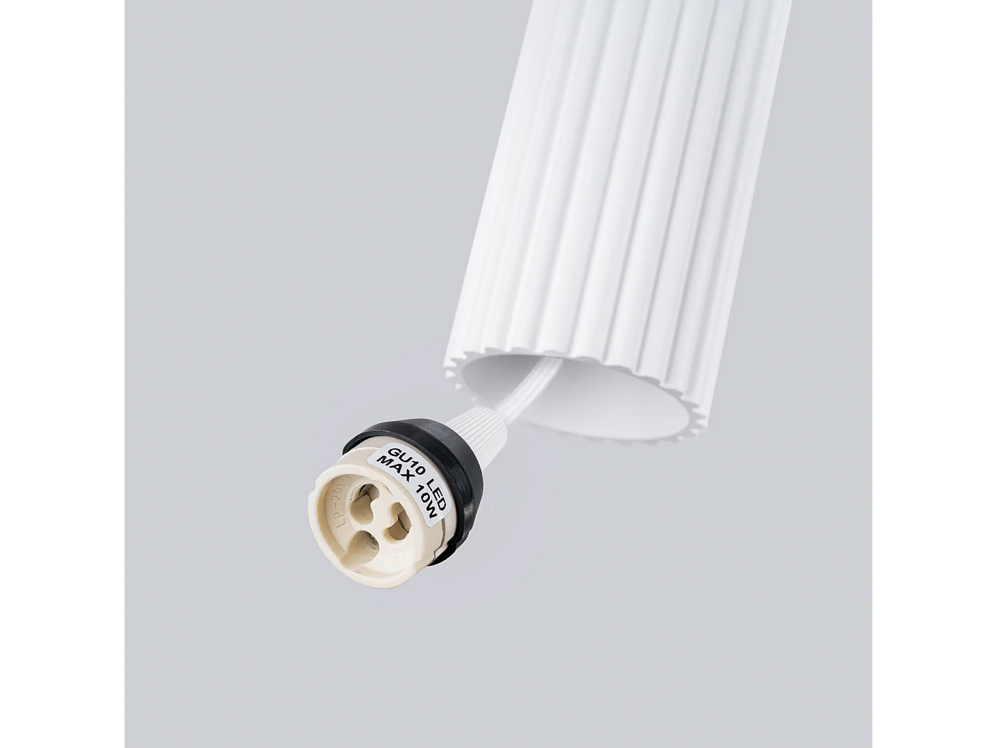 Lampe À Suspension Karbon Minimaliste En Aluminium - 2 Sources Lumineuses - L.30 X H.90 Cm - Blanc