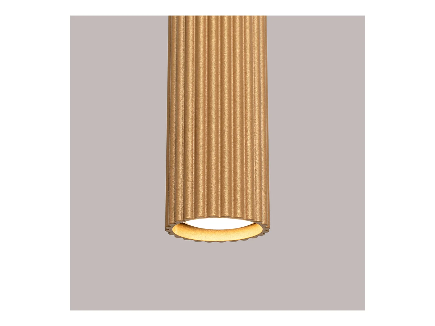 Lampe À Suspension Karbon Minimaliste En Aluminium - 1 Sources Lumineuses - L.8 X H.118 Cm - Doré