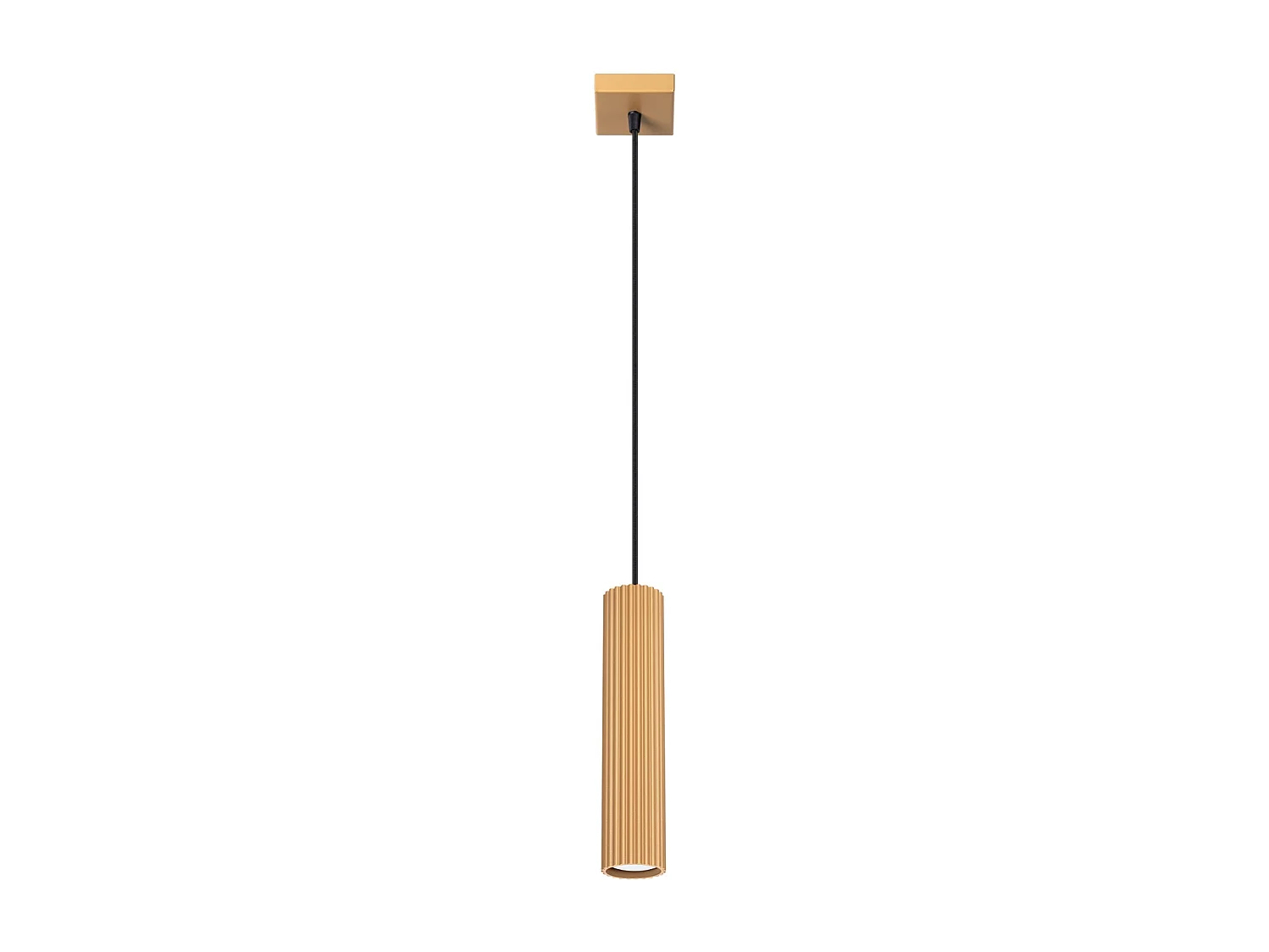 Lampe À Suspension Karbon Minimaliste En Aluminium - 1 Sources Lumineuses - L.8 X H.118 Cm - Doré