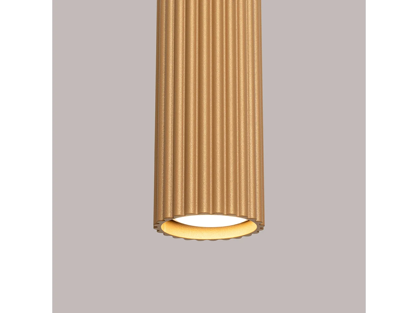 Lampe À Suspension Karbon Minimaliste En Aluminium - 1 Sources Lumineuses - L.8 X H.118 Cm - Doré