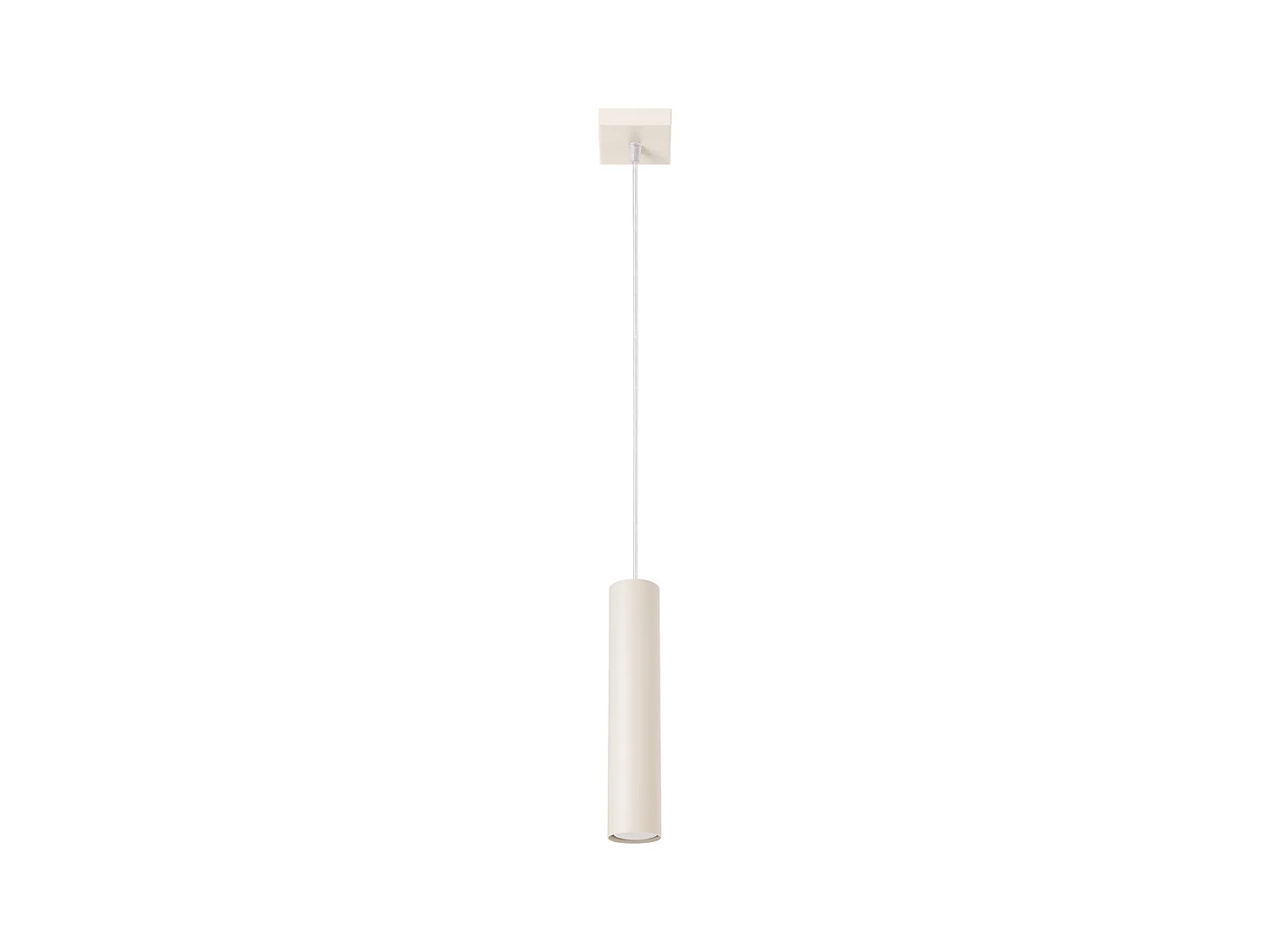 Lampe À Suspension Lagos Grenier En Acier - 1 Sources Lumineuses - L.8 X H.118 Cm - Beige