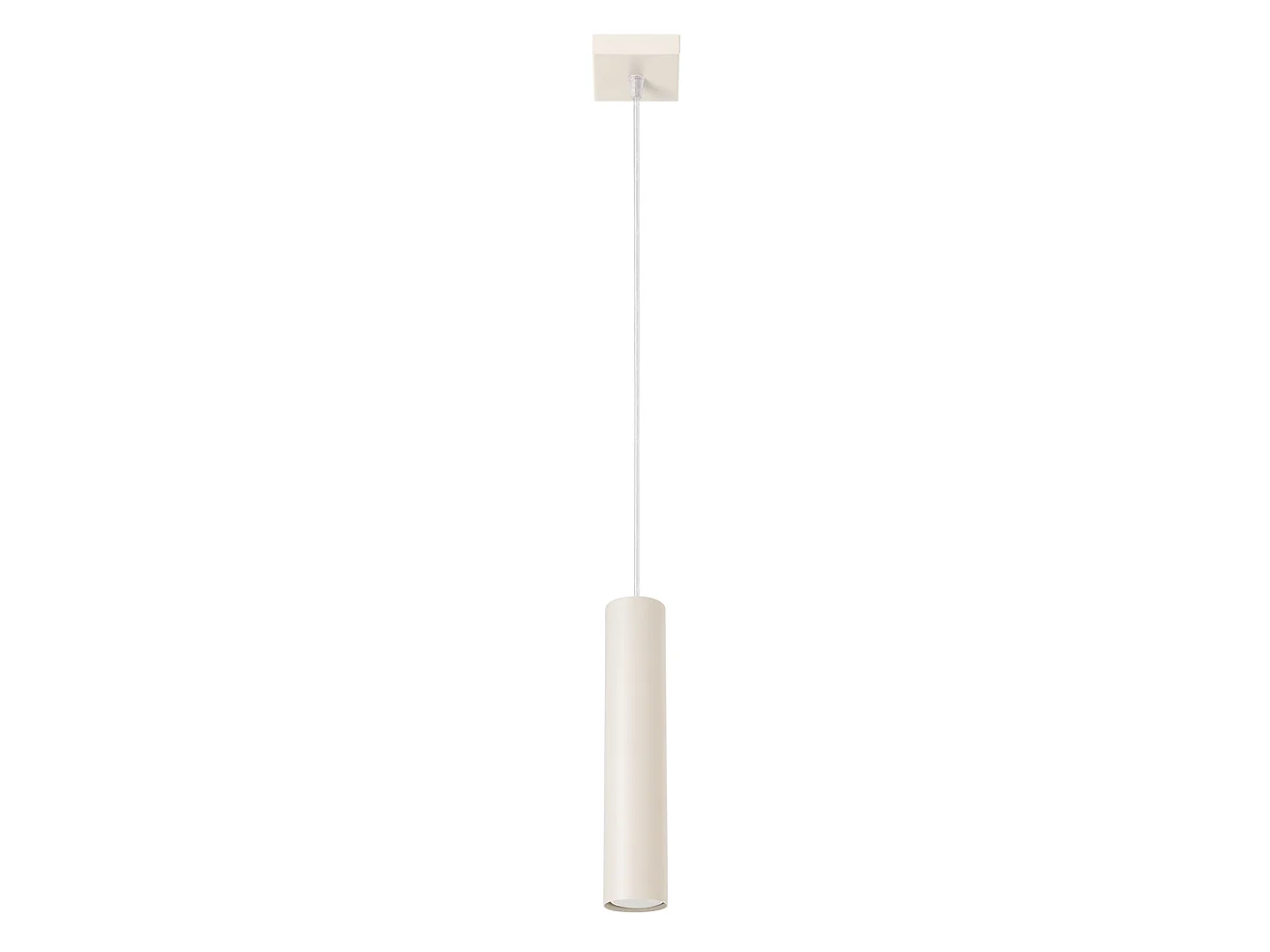 Lampe À Suspension Lagos Grenier En Acier - 1 Sources Lumineuses - L.8 X H.118 Cm - Beige