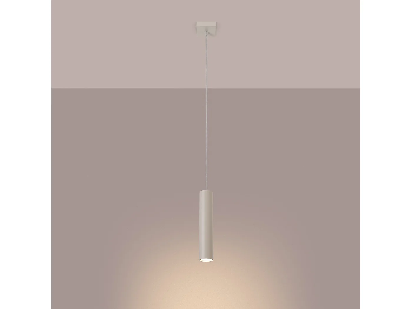Lampe À Suspension Lagos Grenier En Acier - 1 Sources Lumineuses - L.8 X H.118 Cm - Beige