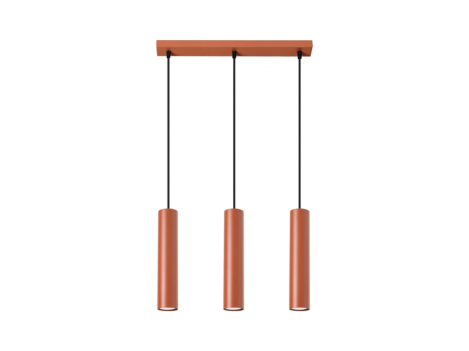 Hanglamp Lagos Zolder Van  - 3 Lichtbronnen - L.45 X H.98 Cm - Rode Oker