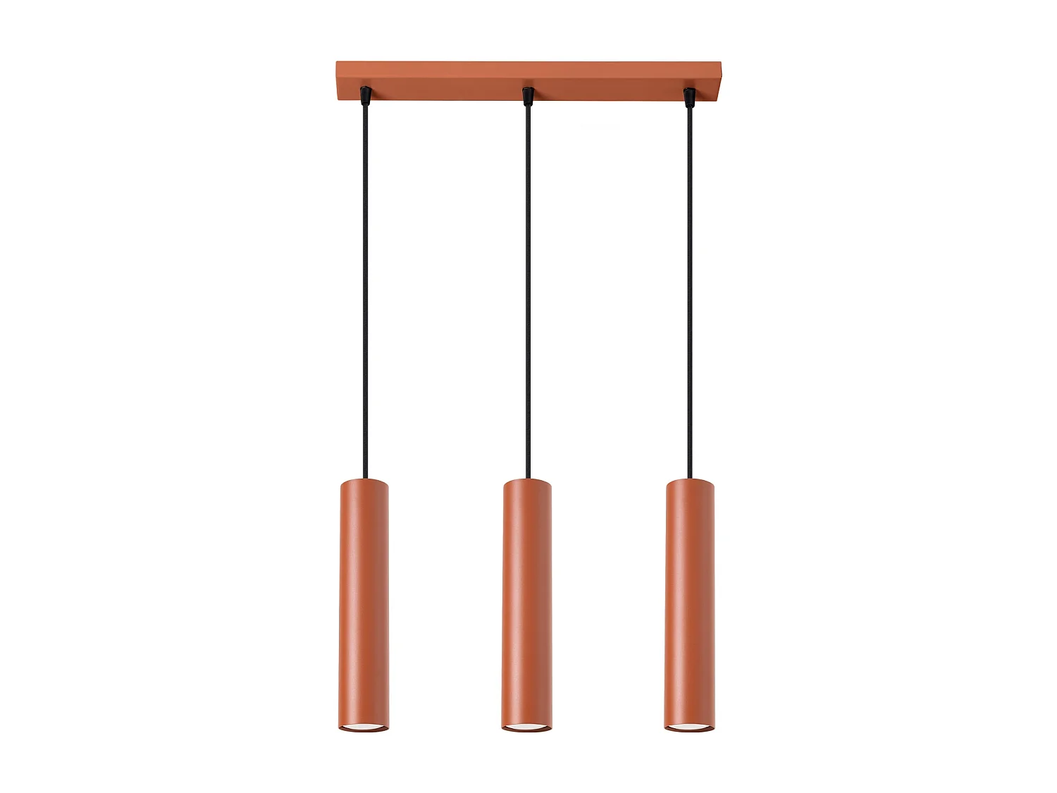 Hanglamp Lagos Zolder Van  - 3 Lichtbronnen - L.45 X H.98 Cm - Rode Oker