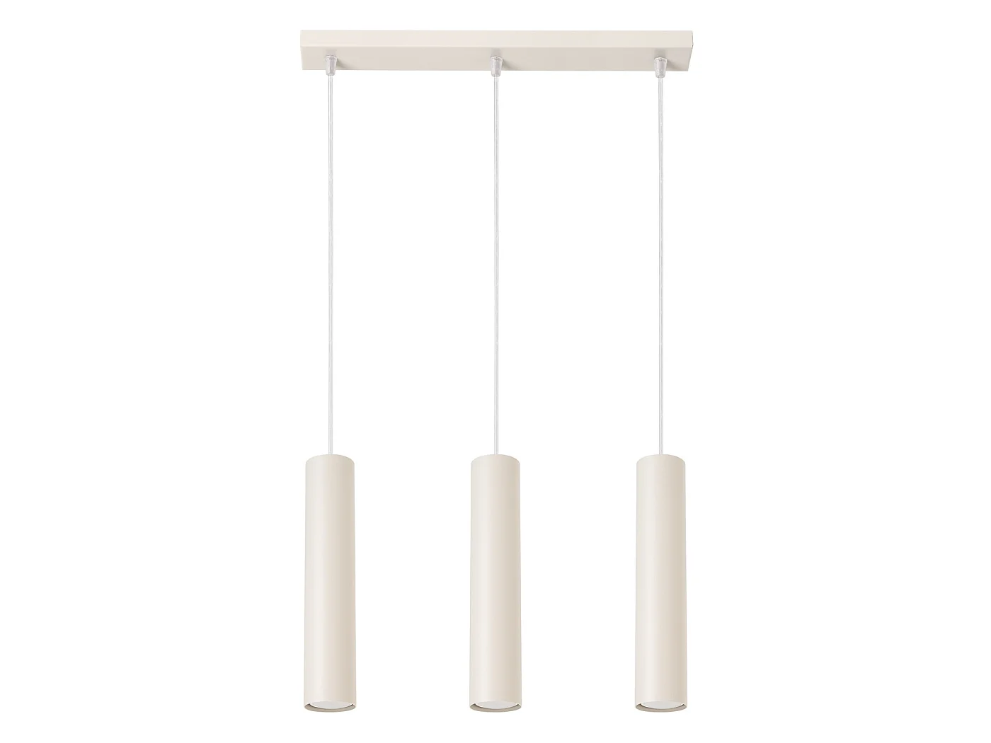 Lampe À Suspension Lagos Grenier En Acier - 3 Sources Lumineuses - L.45 X H.98 Cm - Beige