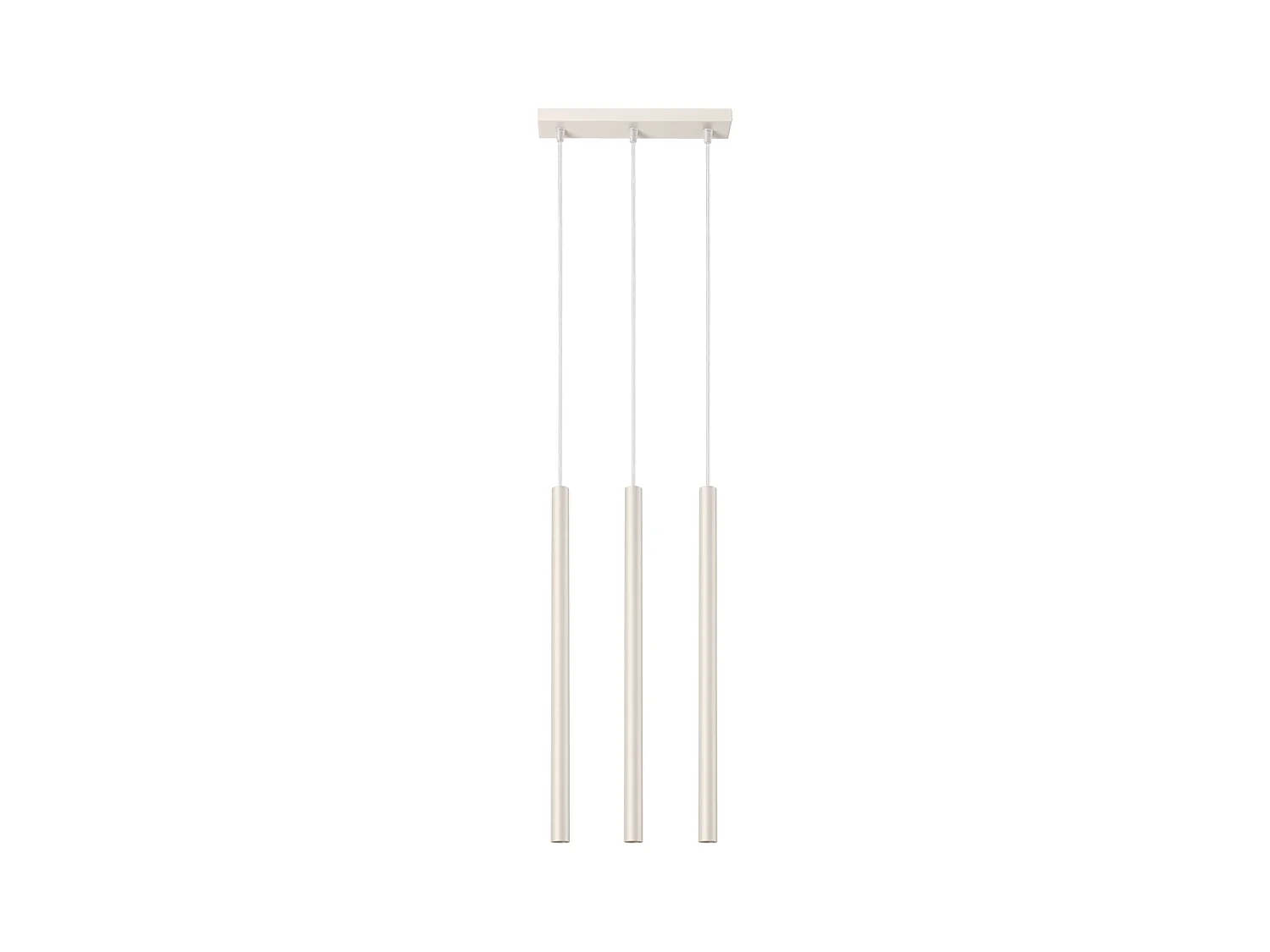 Lampe À Suspension Pastelo Moderne En Acier - 3 Sources Lumineuses - L.30 X H.94 Cm - Beige