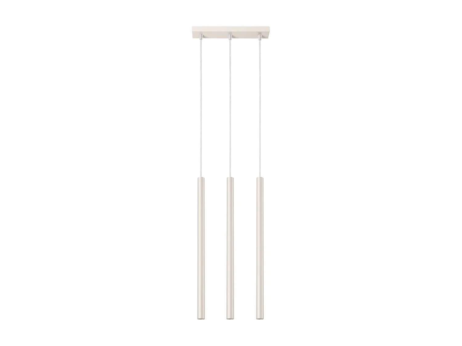 Lampe À Suspension Pastelo Moderne En Acier - 3 Sources Lumineuses - L.30 X H.94 Cm - Beige