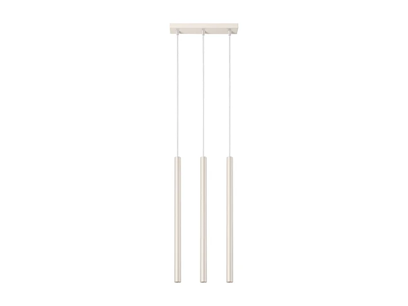 Lampe À Suspension Pastelo Moderne En Acier - 3 Sources Lumineuses - L.30 X H.94 Cm - Beige