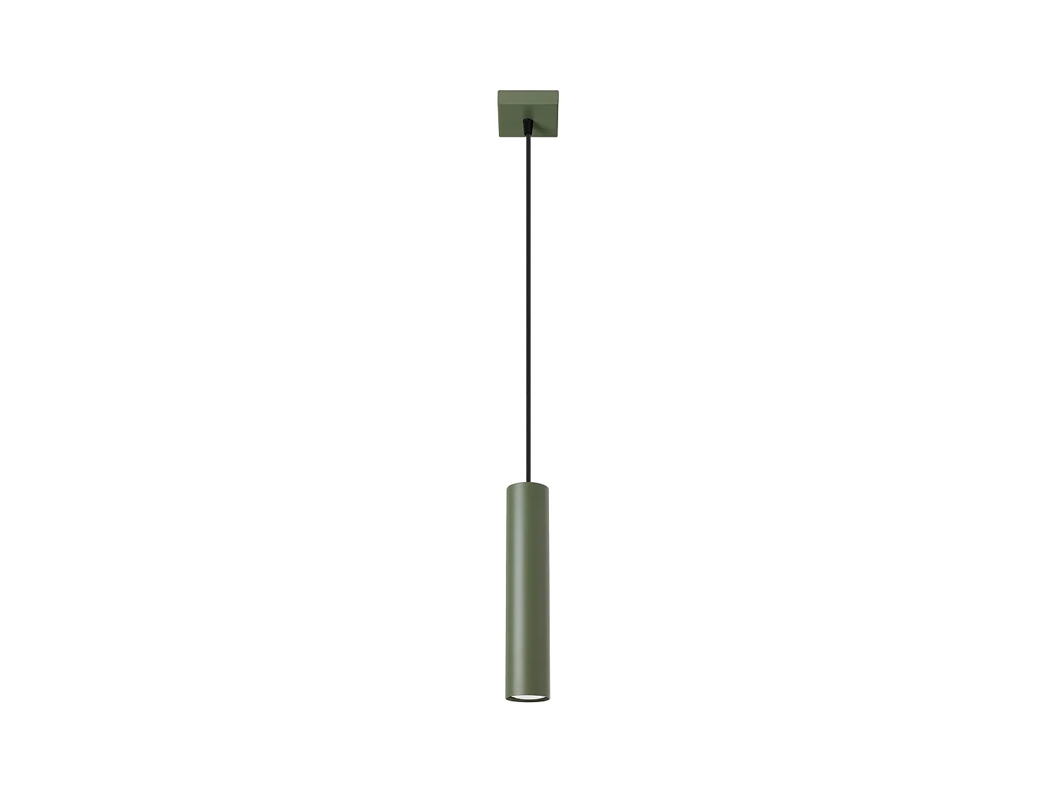 Lampe À Suspension Lagos Grenier En Acier - 1 Sources Lumineuses - L.8 X H.118 Cm - Vert Olive