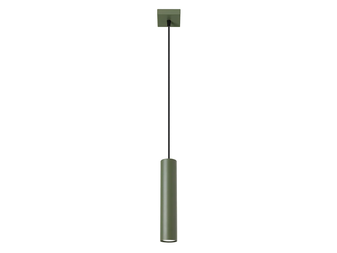 Lampe À Suspension Lagos Grenier En Acier - 1 Sources Lumineuses - L.8 X H.118 Cm - Vert Olive