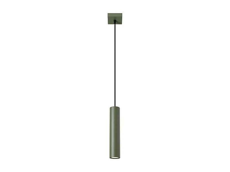 Lampe À Suspension Lagos Grenier En Acier - 1 Sources Lumineuses - L.8 X H.118 Cm - Vert Olive