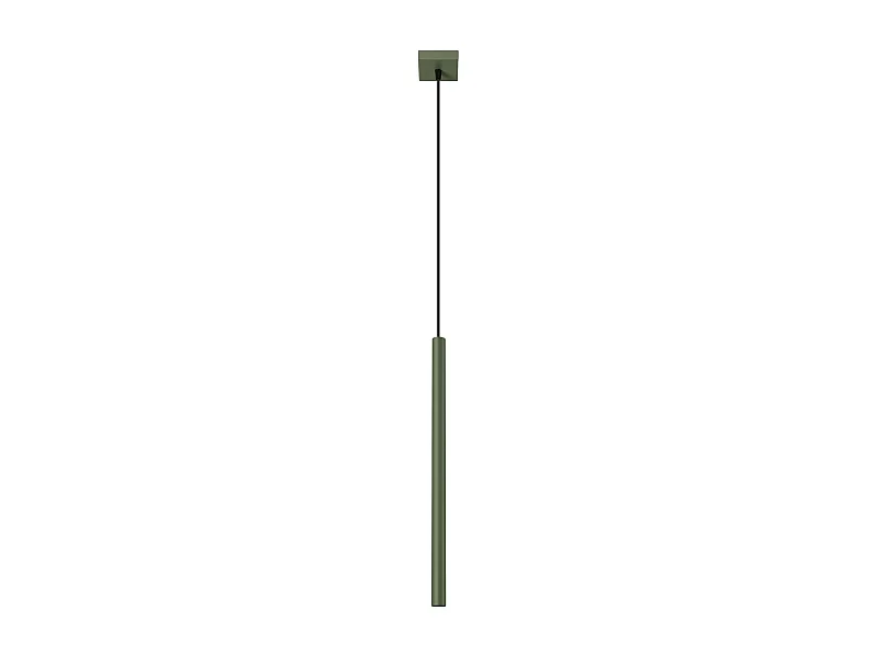 Lampada A Sospensione Pastelo Moderno Di Acciaio - 1 Sorgenti Luminose - L.8 X A.114 Cm - Verde Oliva