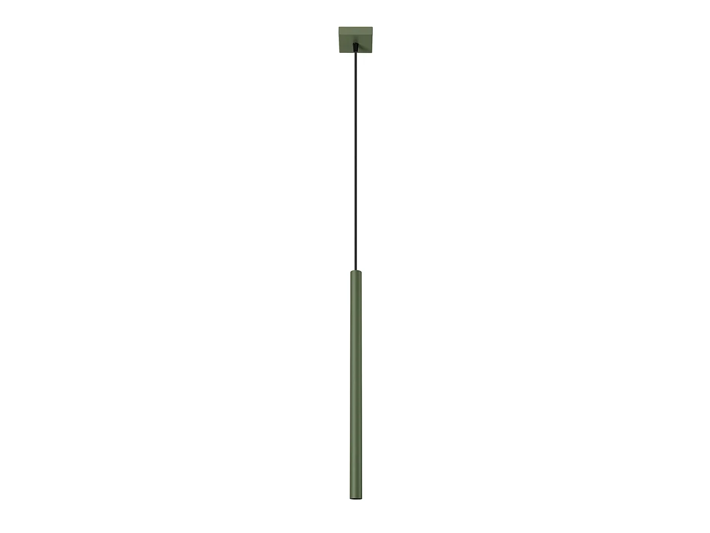 Lampe À Suspension Pastelo Moderne En Acier - 1 Sources Lumineuses - L.8 X H.114 Cm - Vert Olive