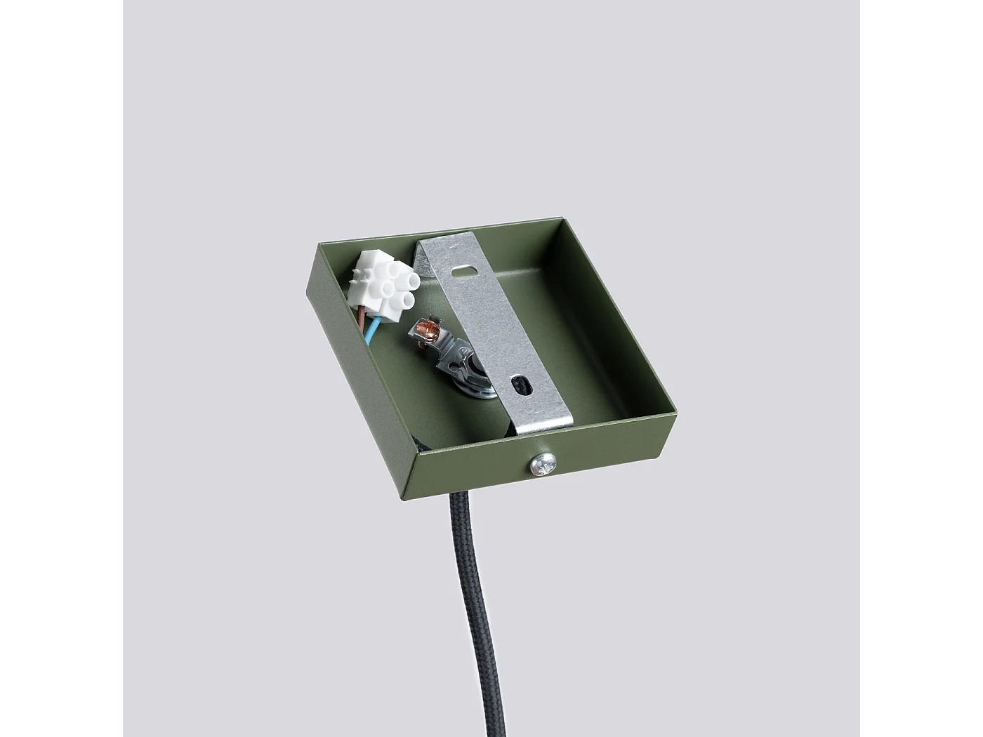 Lampe À Suspension Pastelo Moderne En Acier - 1 Sources Lumineuses - L.8 X H.114 Cm - Vert Olive