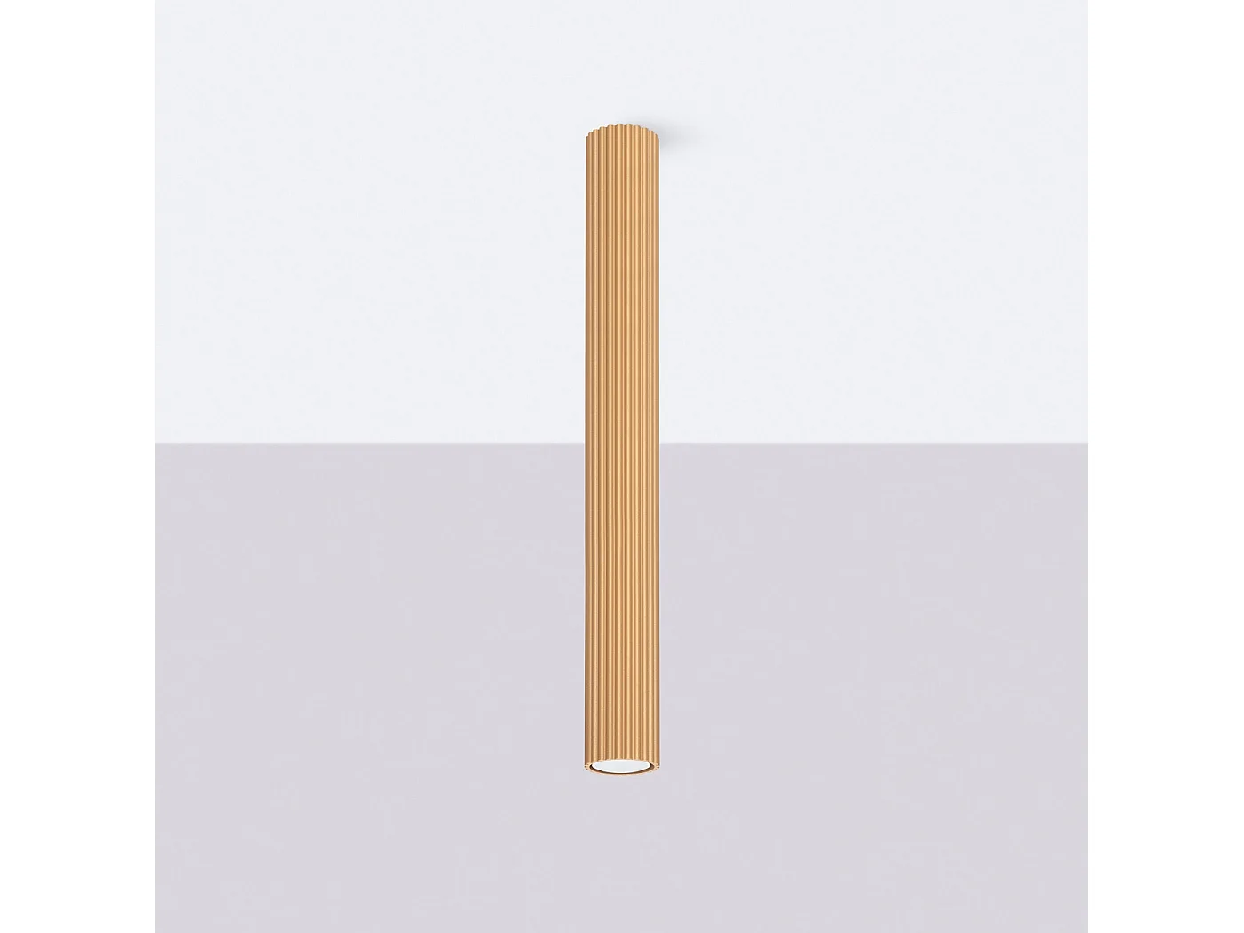 Lámpara de techo KARBON minimalista de aluminio - 1 fuentes luminosas - L.6,5 x A.60 cm - dorado