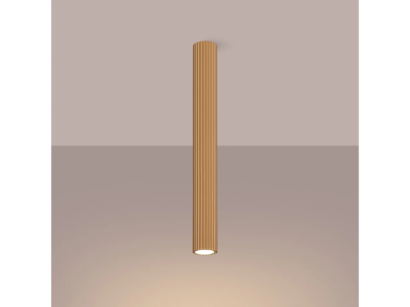 Lámpara de techo KARBON minimalista de aluminio - 1 fuentes luminosas - L.6,5 x A.60 cm - dorado
